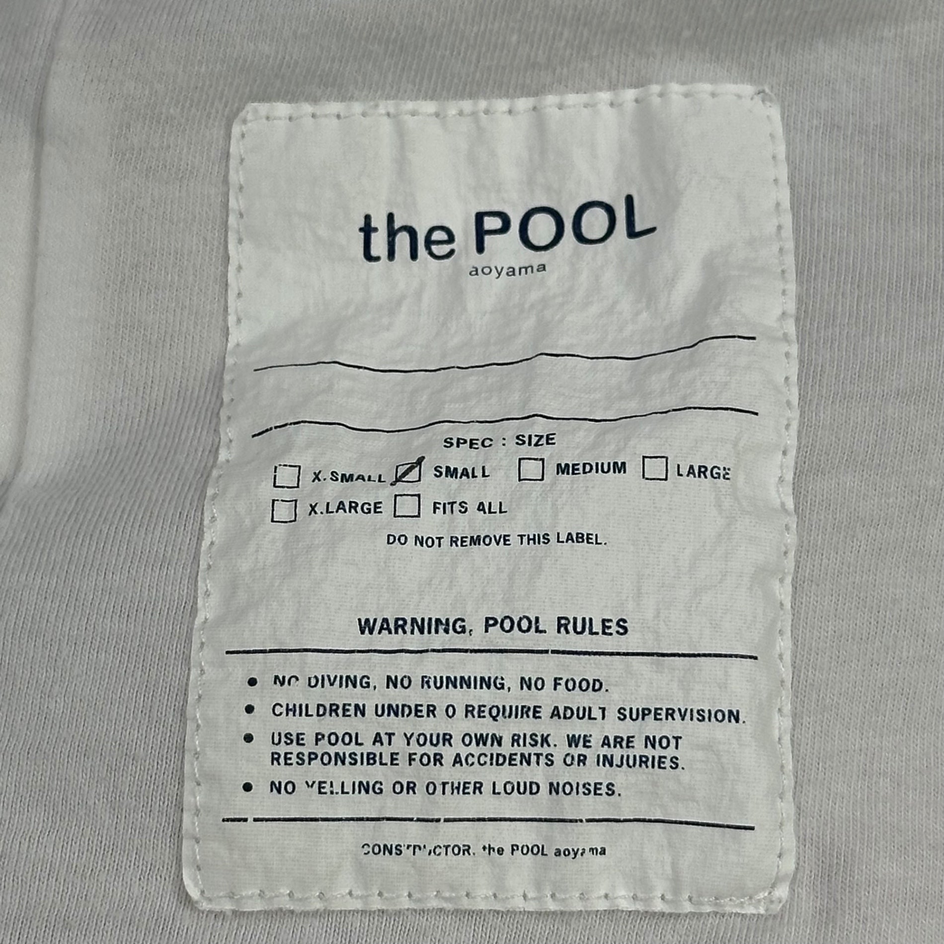 THE POOL AOYMA (ザプールアオヤマ)  Graphic print s/s T-shirt グラフィック プリント 半袖 Tシャツ S ホワイト×ネイビー
