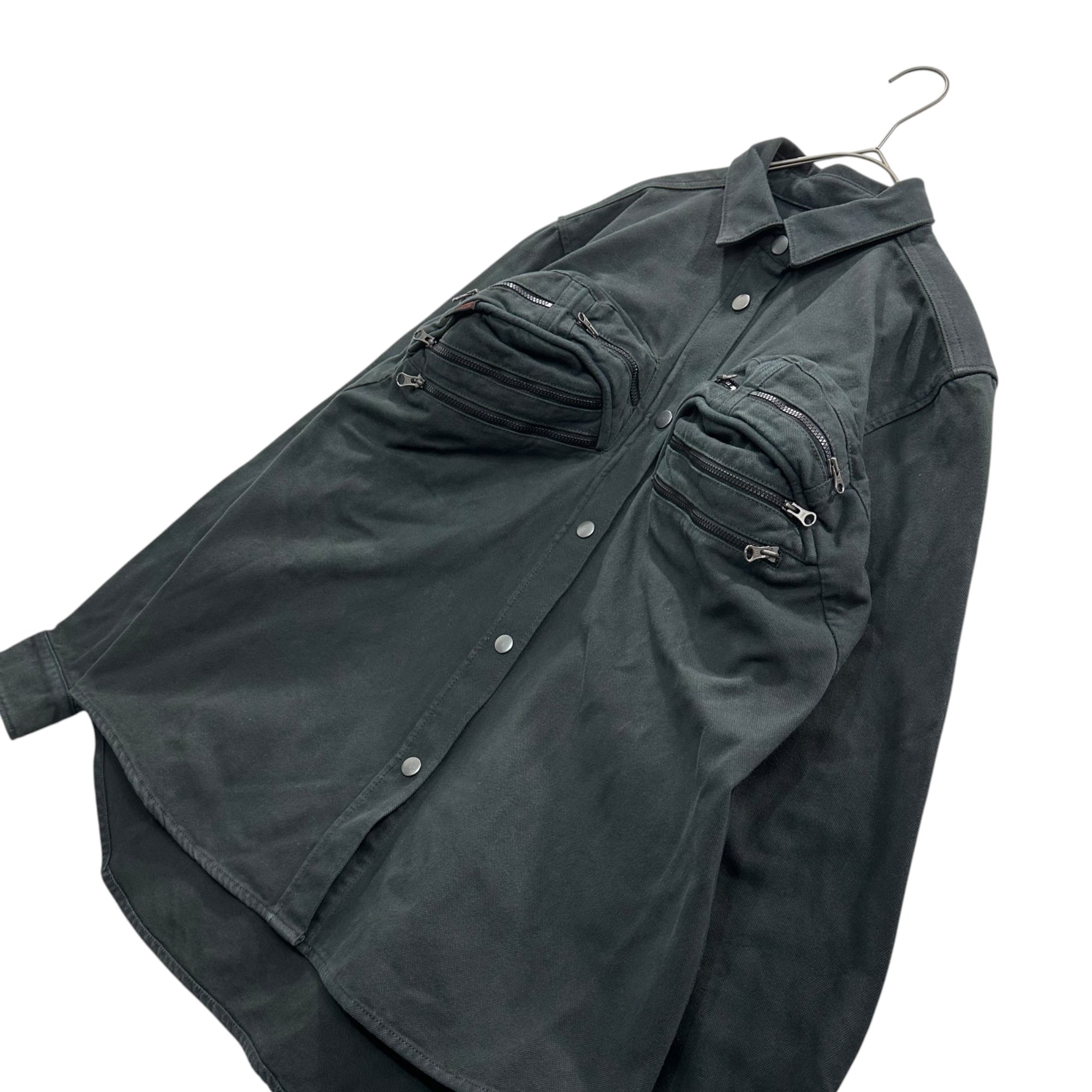 MARTIN ROSE(マーティンローズ) 24AW BUMBAG SHIRT ブンバグ シャツ 484WP22414 XS ダークグリーン
