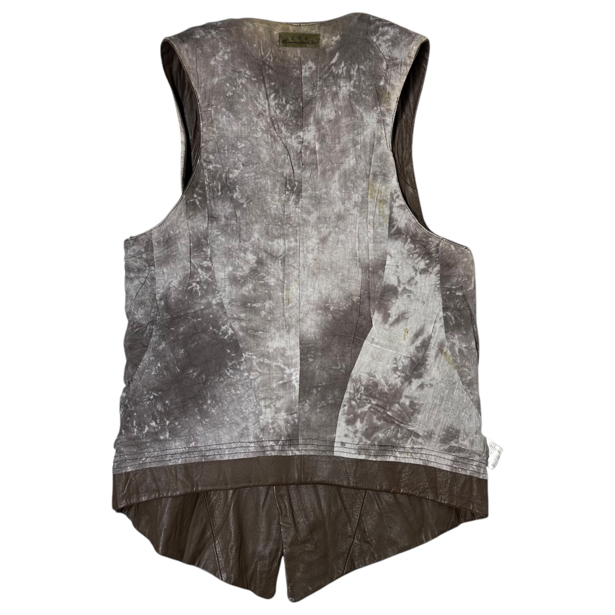 goa(ゴア) Leather concho button vest レザー コンチョ ボタン ベスト 2(M程度) ブラウン Y2K 平成