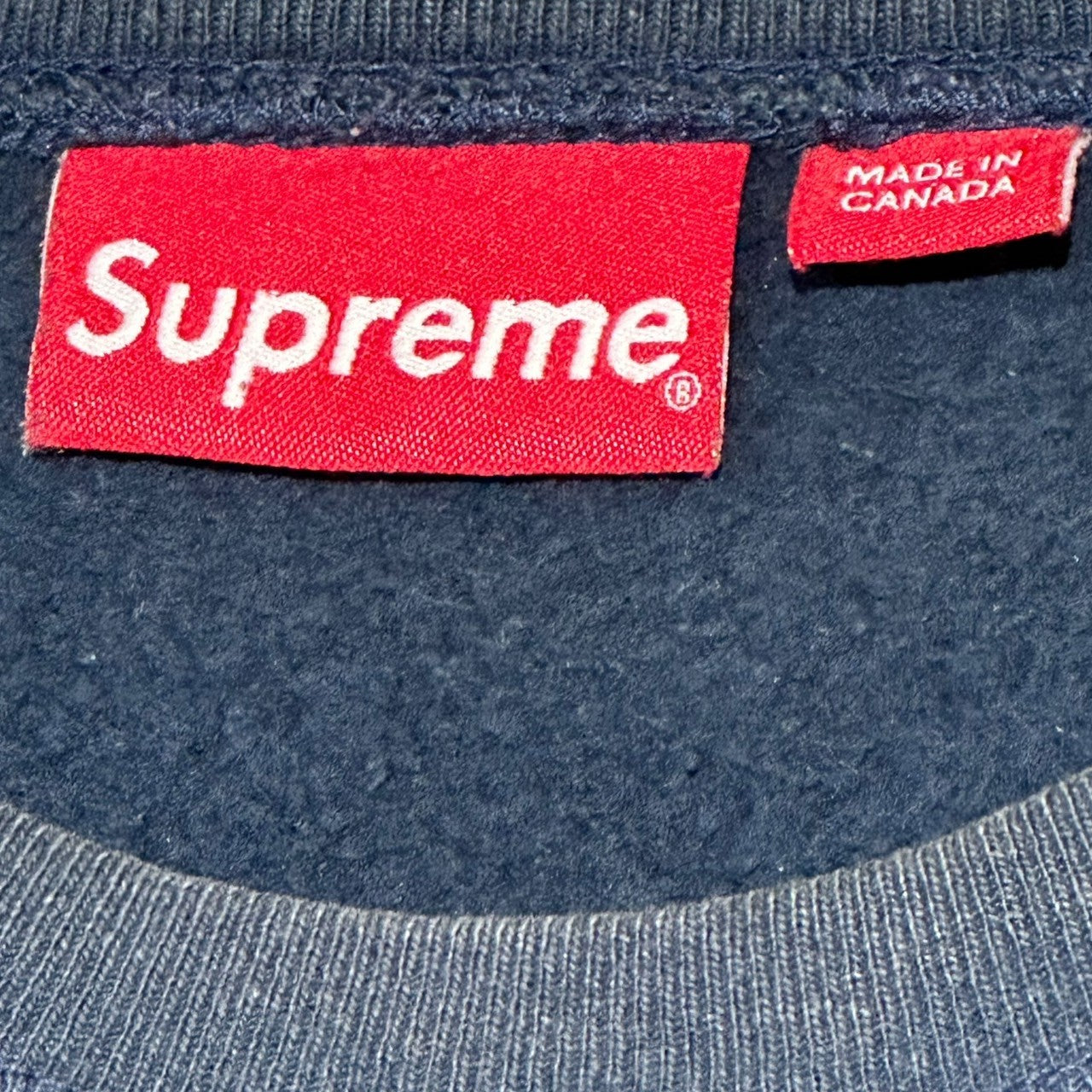 SUPREME(シュプリーム) Box Logo Crewneck ボックス ロゴ クルーネック スウェット S ネイビー×レッド