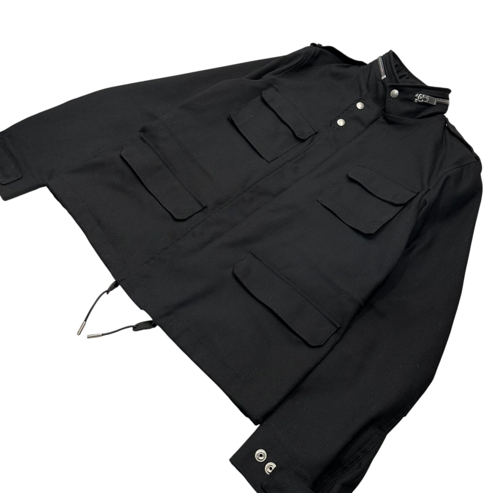 SAINT LAURENT PARIS(サンローランパリ) 13SS By Hedi Slimane M-65 T/C JKT エディ期 ポリコットン フィールド ジャケット 314600 44 ブラック エディ ファーストコレクション ミリタリー