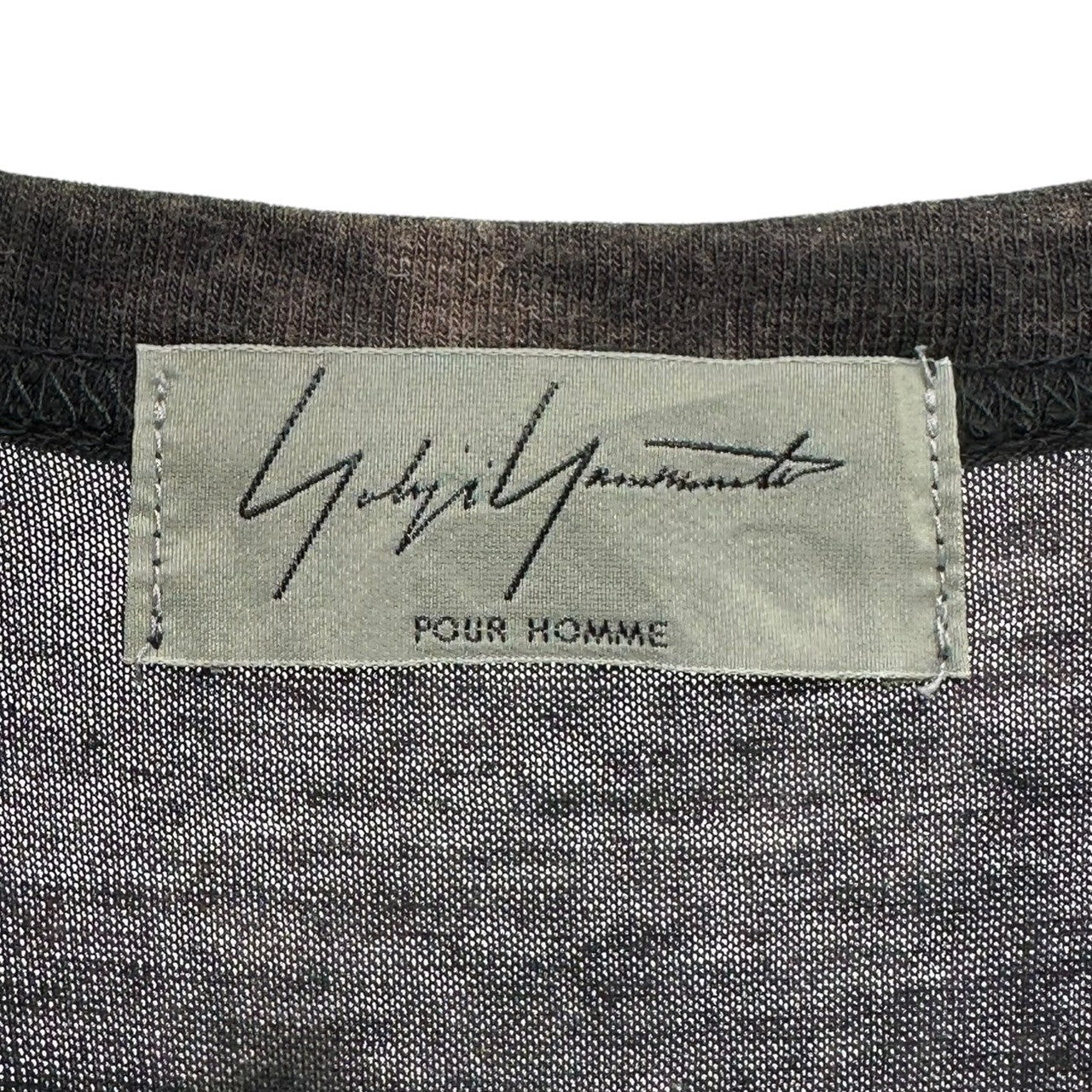 YOHJI YAMAMOTO POUR HOMME(ヨウジヤマモトプールオム) 13AW Discharge-printed C/R/W L/S knit top 抜染 コットン ウール レーヨン 長袖 カットソー HQ-T18-077 3(M程度) ブラック Tシャツ タイダイ