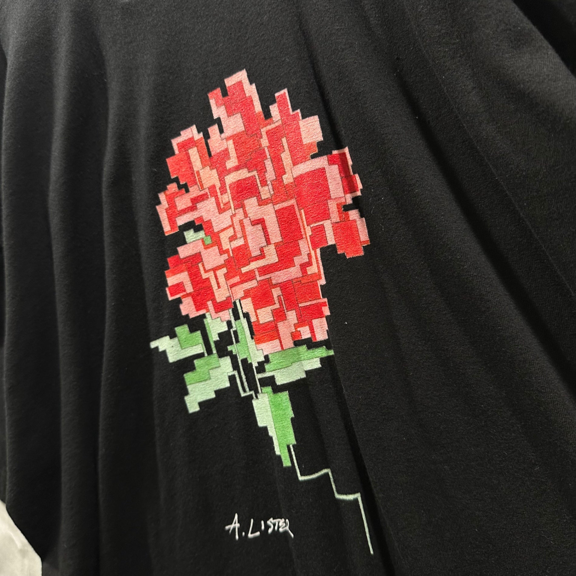 WILDSIDE YOHJI YAMAMOTO(ワイルドサイドヨウジヤマモト) 23AW S/S T-shirt with a small logo on the chest 胸 ワンポイントロゴ 半袖 Tシャツ 表記消(L程度) ブラック×ホワイト