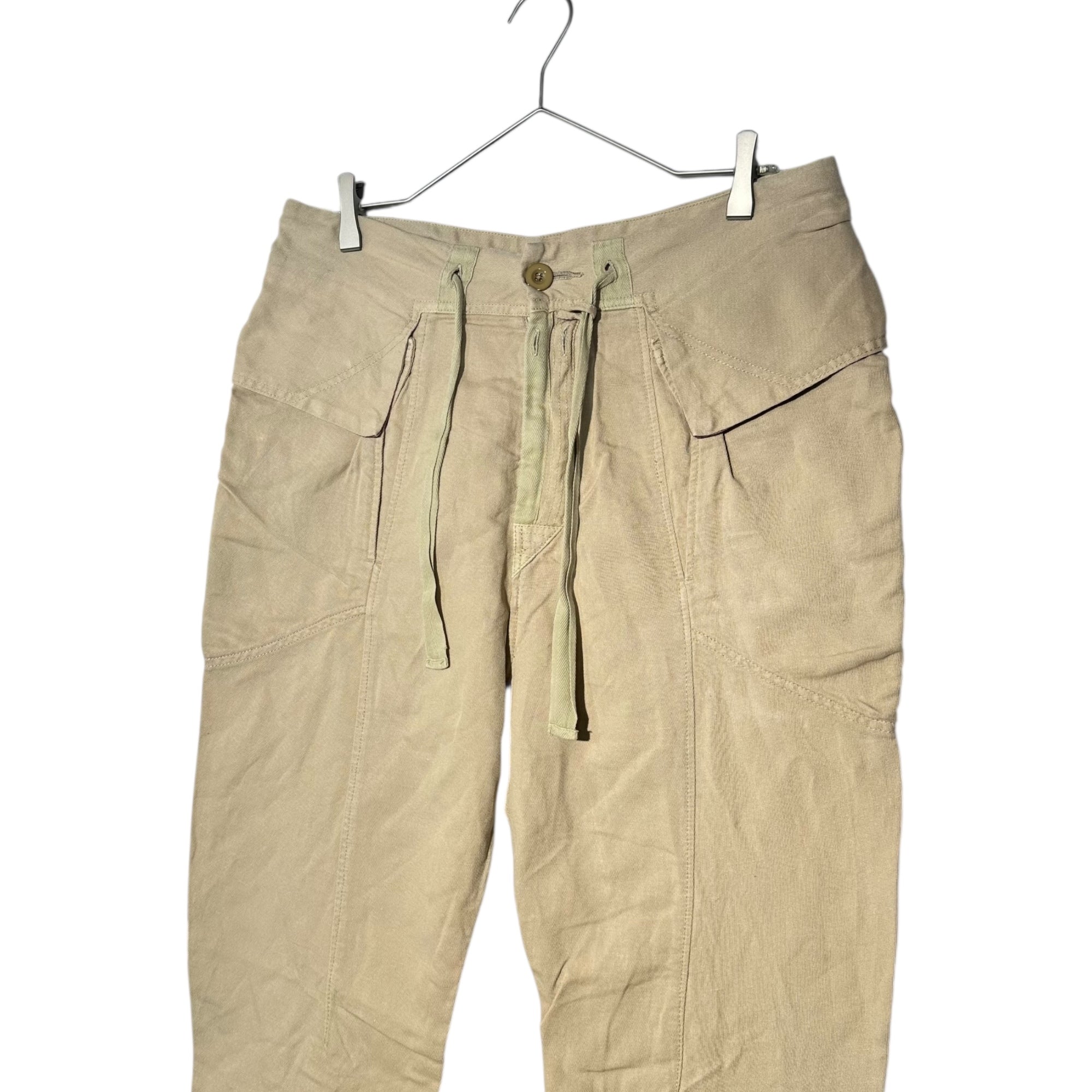 MARITHE FRANCOIS GIRBAUD(マリテフランソワジルボー) 00's Roll-Up Gimmick Cargo Pants ロールアップ ギミック カーゴ パンツ M6-2917 M ベージュ Y2K