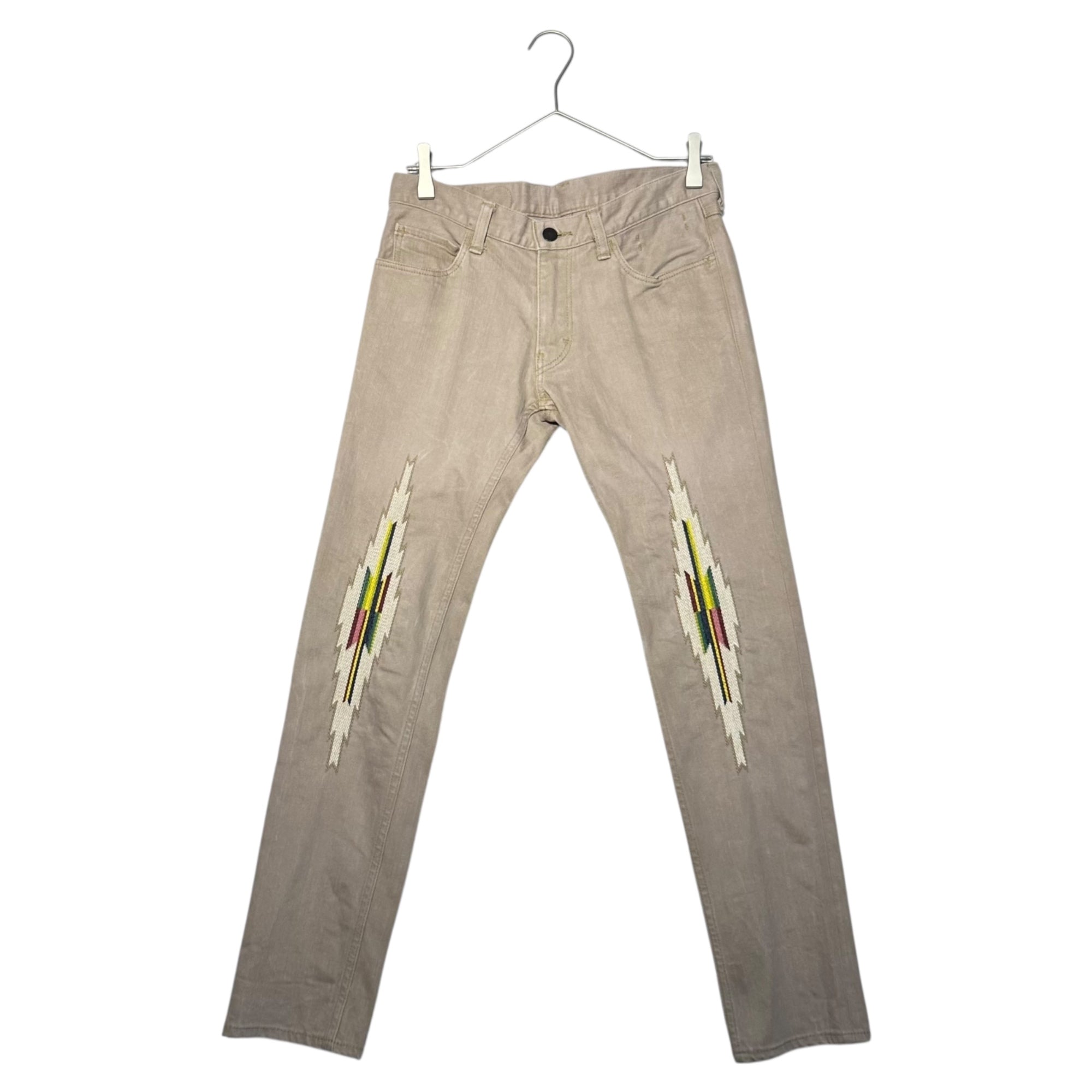 NUMBER (N)INE(ナンバーナイン) 07AW Ortega Skinny Denim Pants オルテガ スキニー デニム パンツ F07-NNP009 2 × 28(S程度) ベージュ n(n)ライン 宮下貴裕本人期