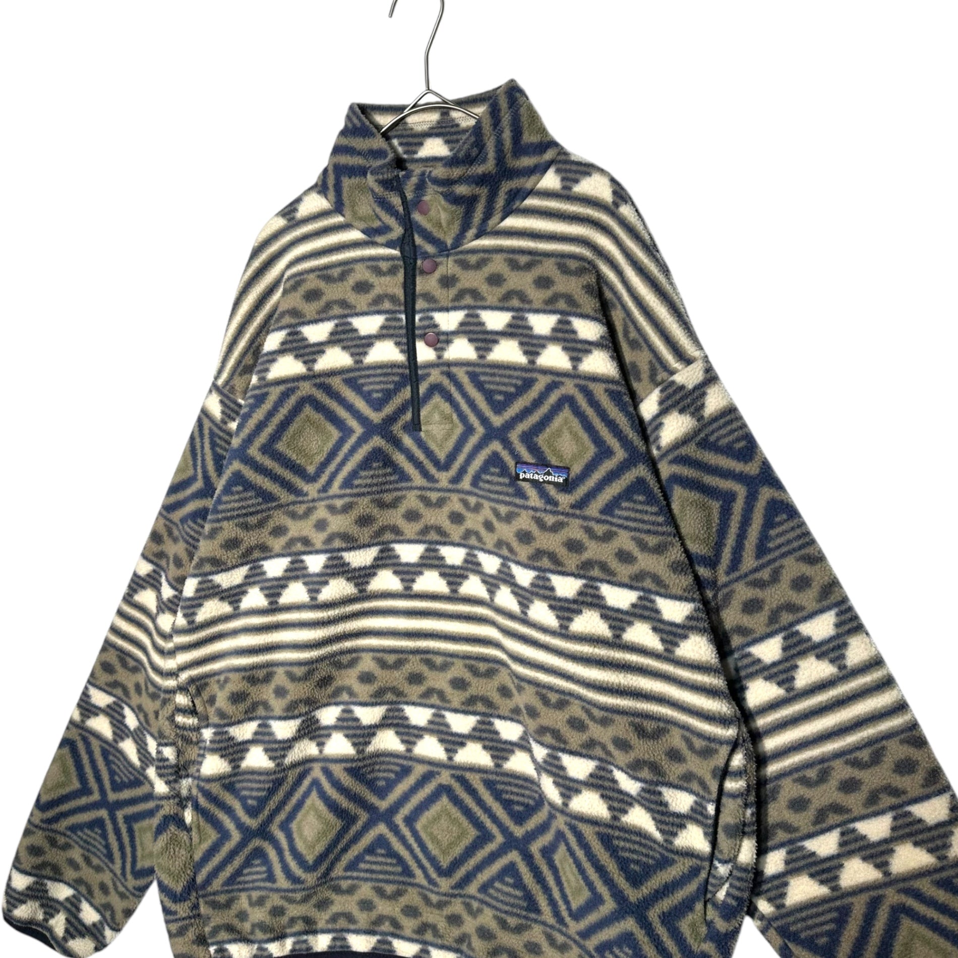 Patagonia(パタゴニア) 90's USA made Synchilla Snap-T Pullover シンチラ Tスナップ プルオーバー 25462 M ベージュ 96年製 90年代 ヴィンテージ フリース ジャケット