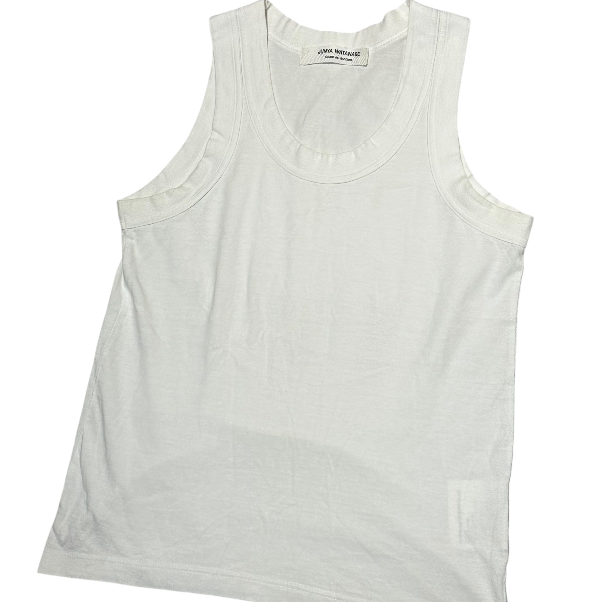 COMME des GARCONS JUNYA WATANABE(コムデギャルソンジュンヤワタナベ) 10SS Cotton Tank Top コットン タンクトップ ホワイト JZ-T002 表記無(M程度) ホワイト AD2009