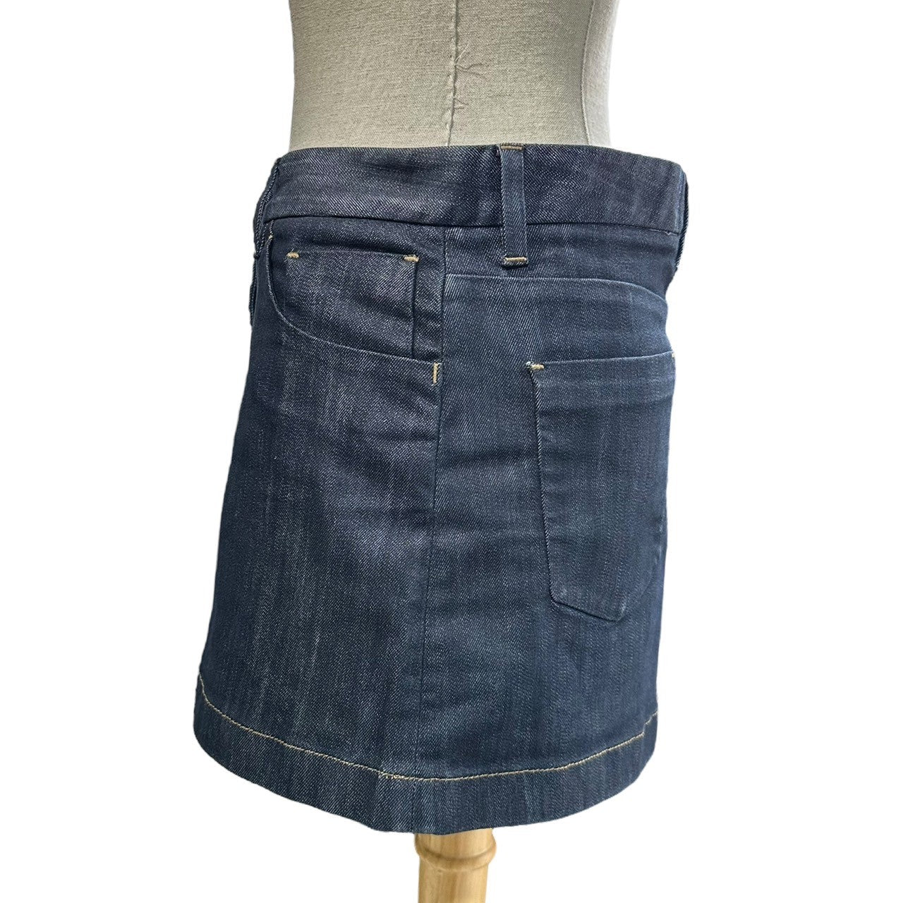 DOLCE&GABBANA(ドルチェ&ガッバーナドルガバ) Back Plate Denim Mini Skirt バックプレート デニム ミニ スカート F4B41D/G8473 38(M) インディゴ