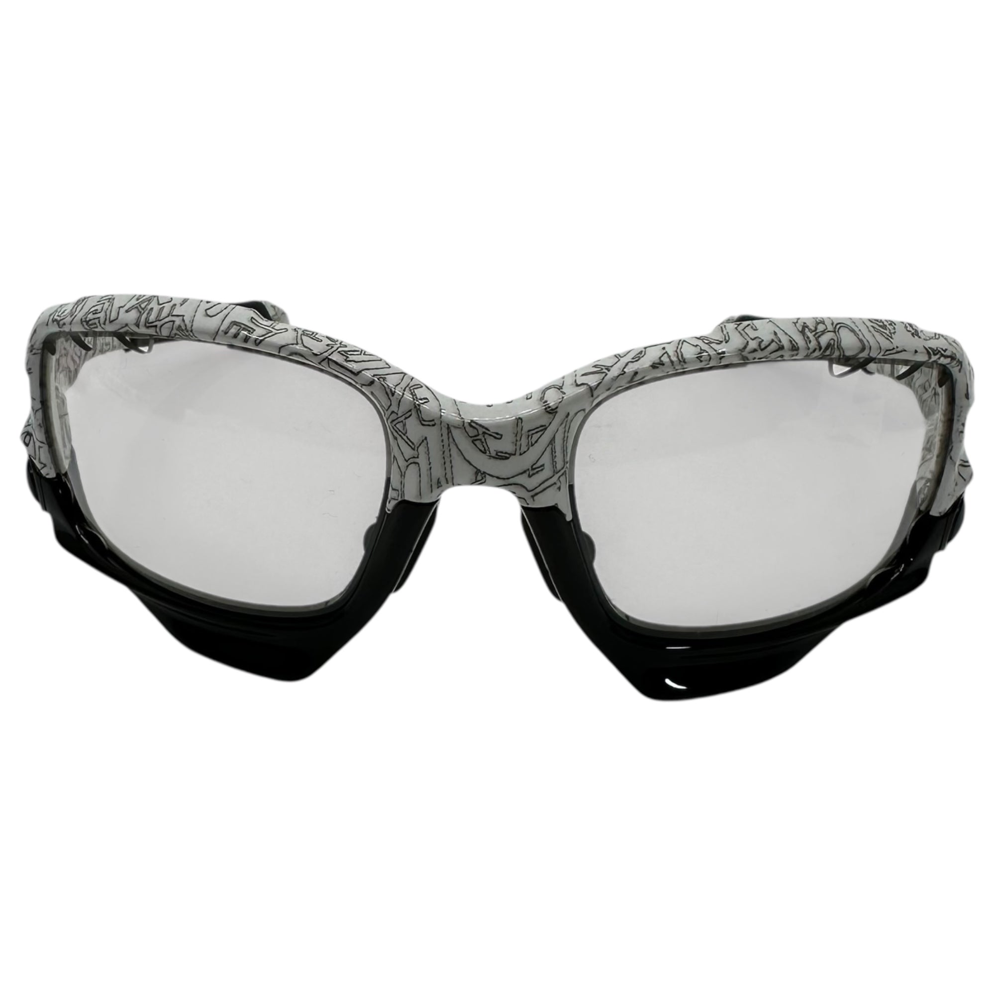 OAKLEY(オークリー) RACING JACKET White Black Ghost Text レーシング ジャケット サングラス ホワイト×ブラック USA製