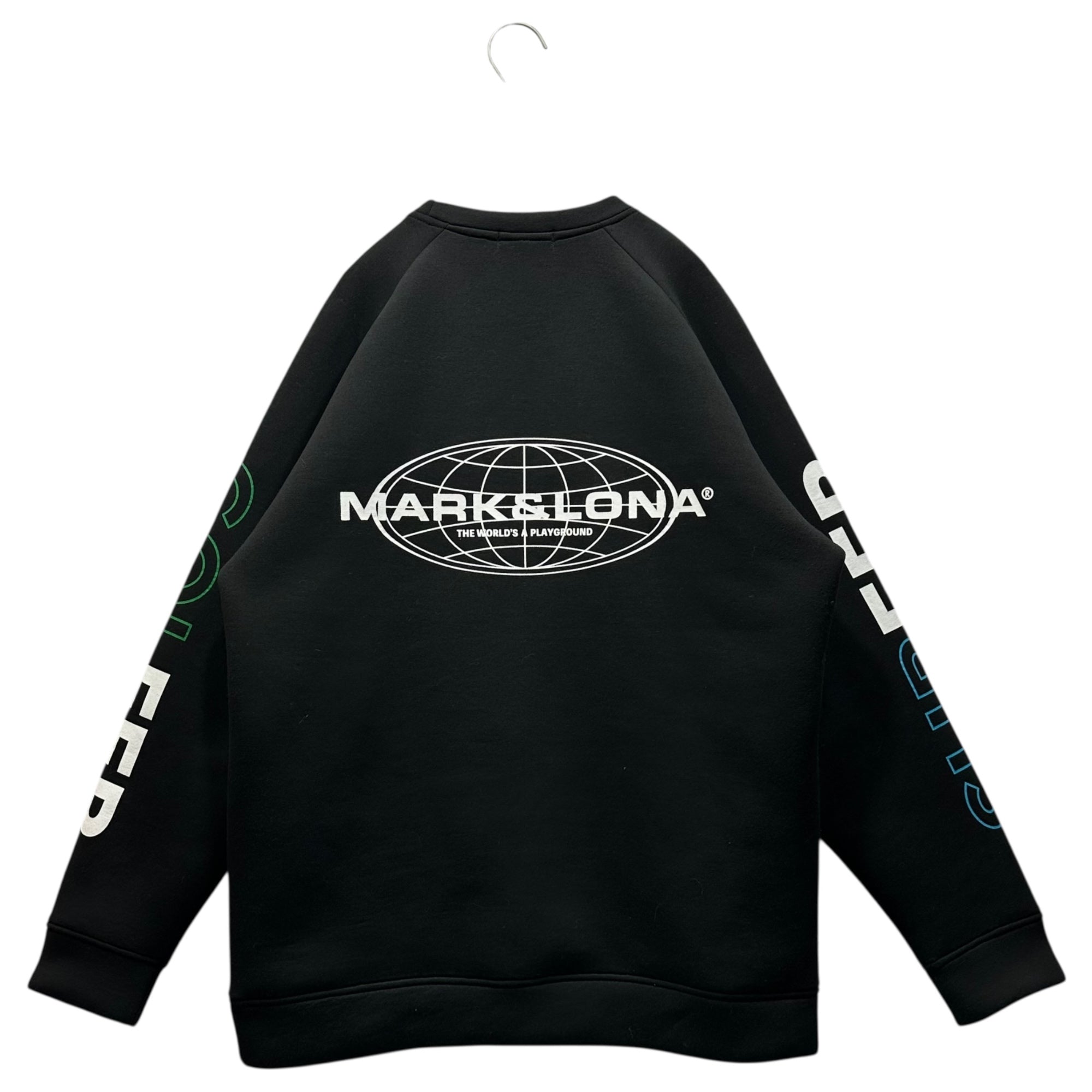 MARK ＆ LONA(マークアンドロナ) 24AW SEAGREEN SPONGE ZIP CREW シーグリーン スポンジ ジップ クルー MFM-4C-AD02 46 ブラック ゴルフ