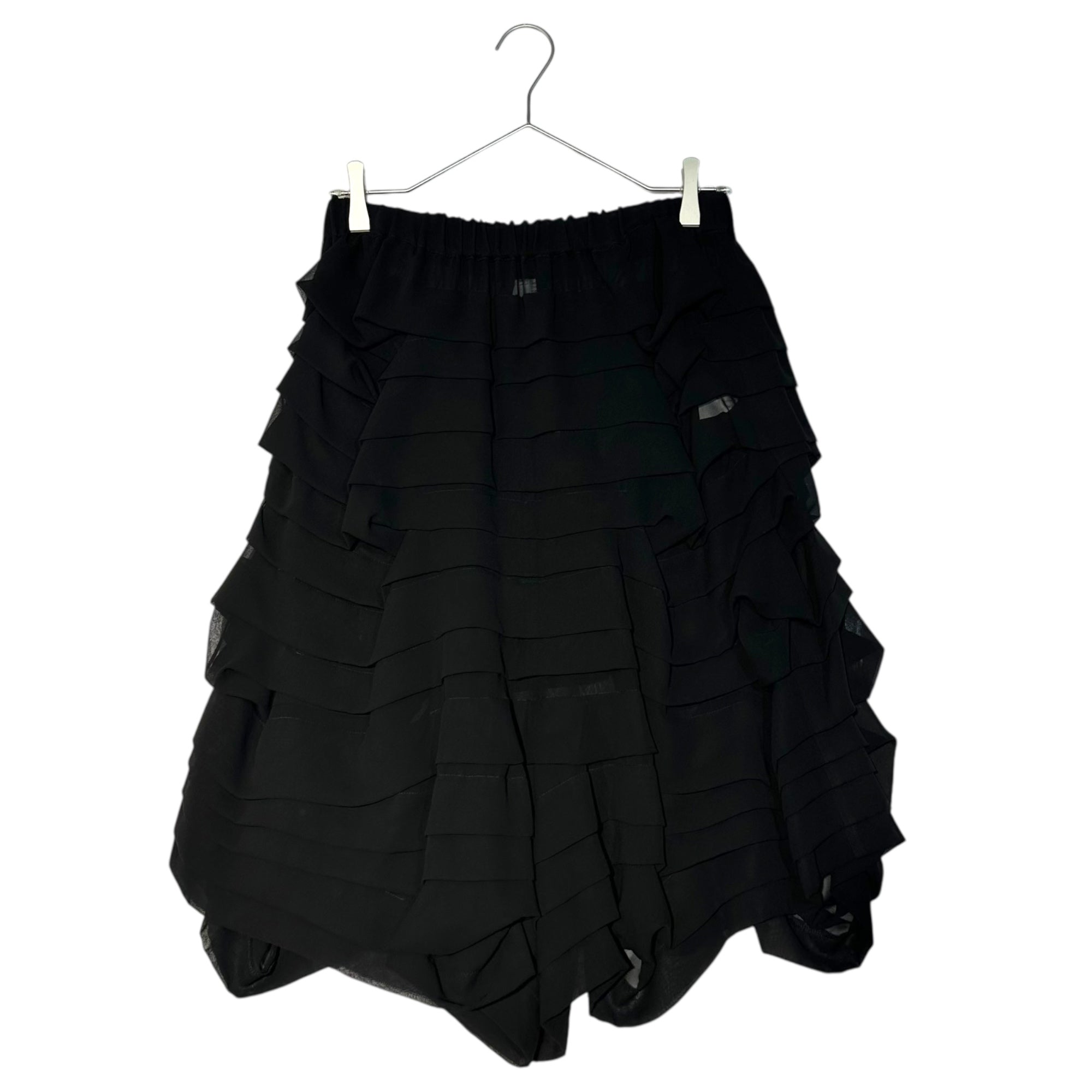 COMME des GARCONS COMME des GARCONS(コムデギャルソンコムデギャルソン) 14AW See-through tiered wide easy balloon pants シースルー ティアード ワイド イージー バルーン サルエル パンツ RN-P026 S ブラック