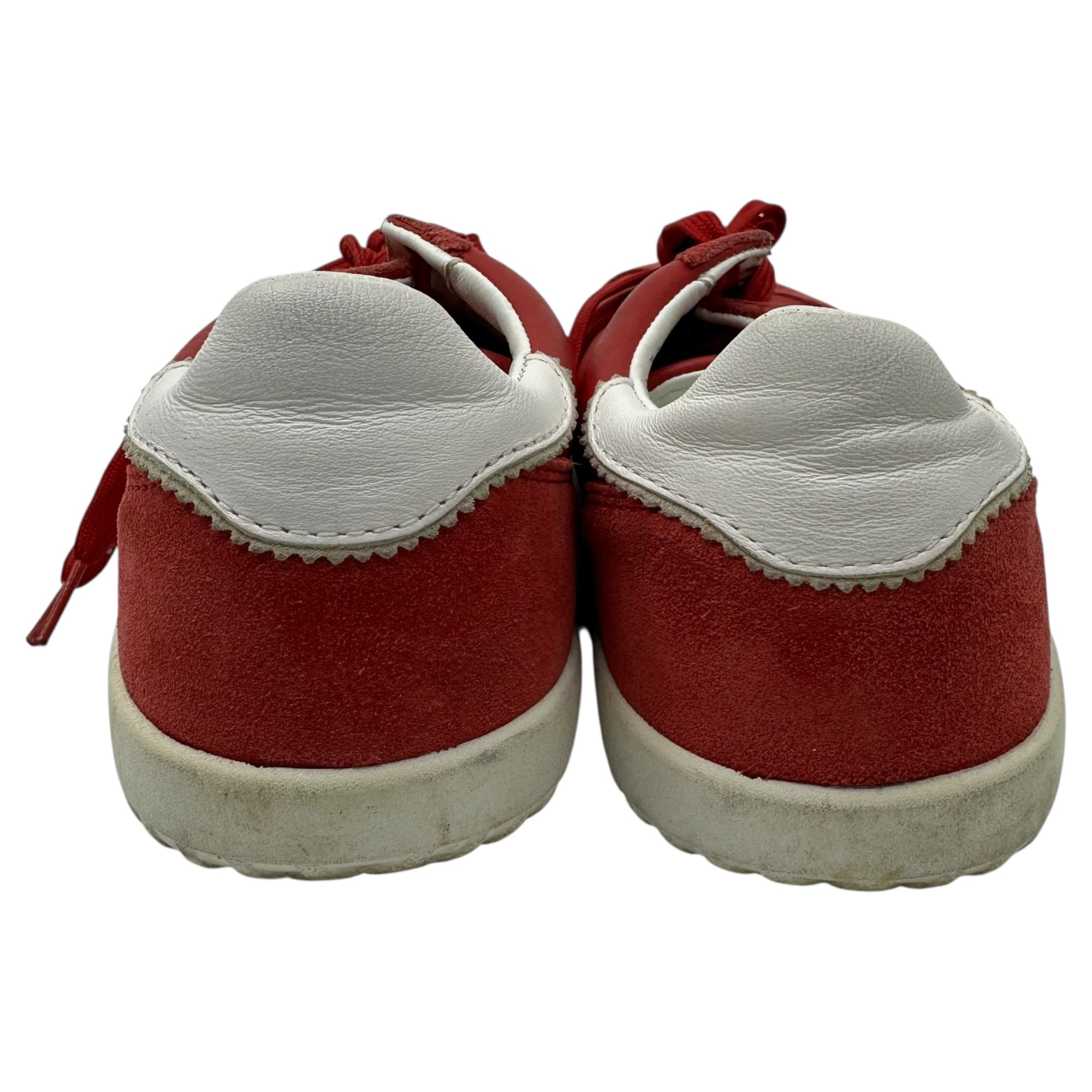 DOLCE&GABBANA(ドルチェ&ガッバーナドルガバ) Suede Leather Low-Cut Sneakers スウェード レザー ローカット スニーカー 7.5(26.5cm程度) レッド×ホワイト