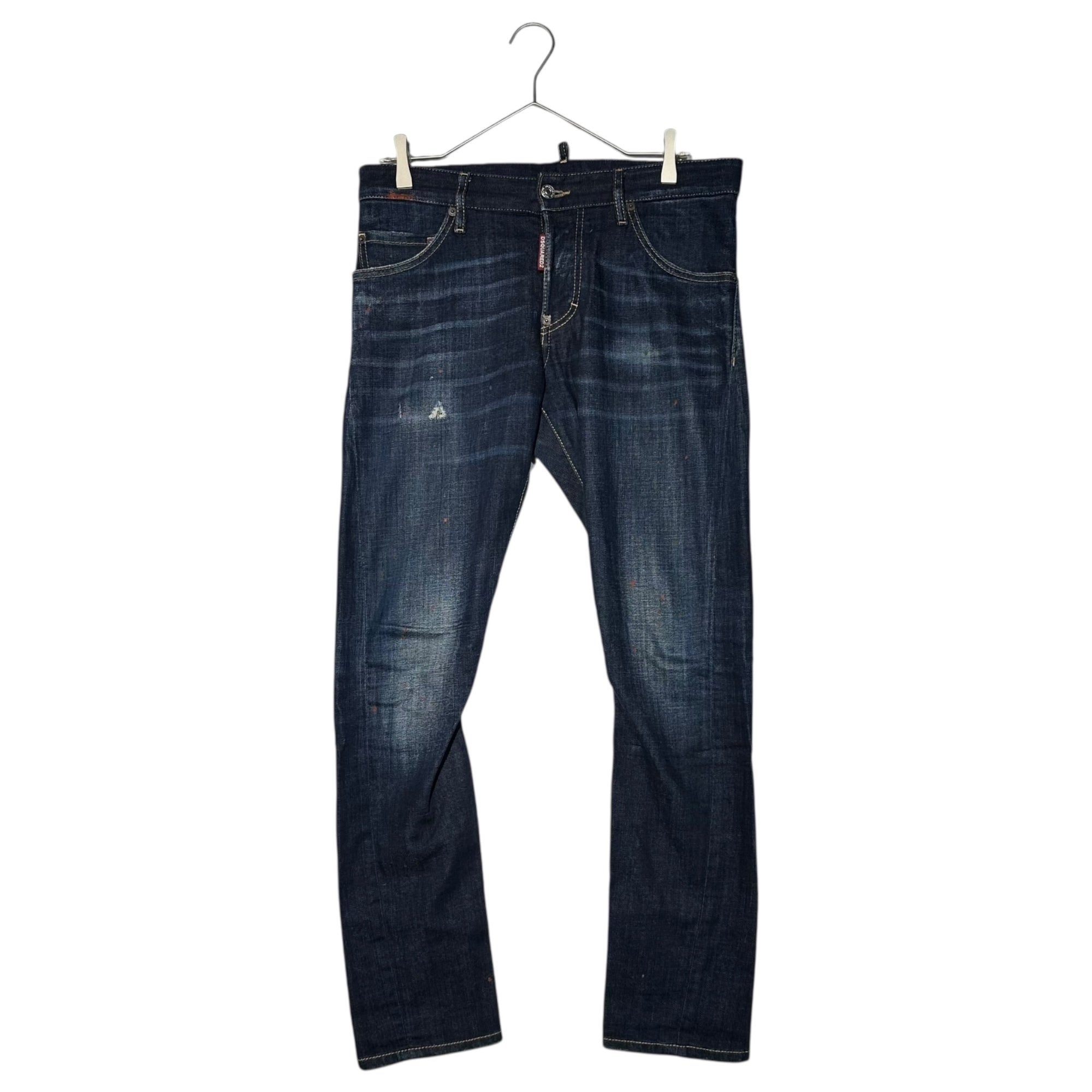 DSQUARED2(ディースクエアード) SEXY TWIST JEAN セクシー ツイスト ジーンズ デニム パンツ S74LB0821 46(S程度) インディゴ×イエロー