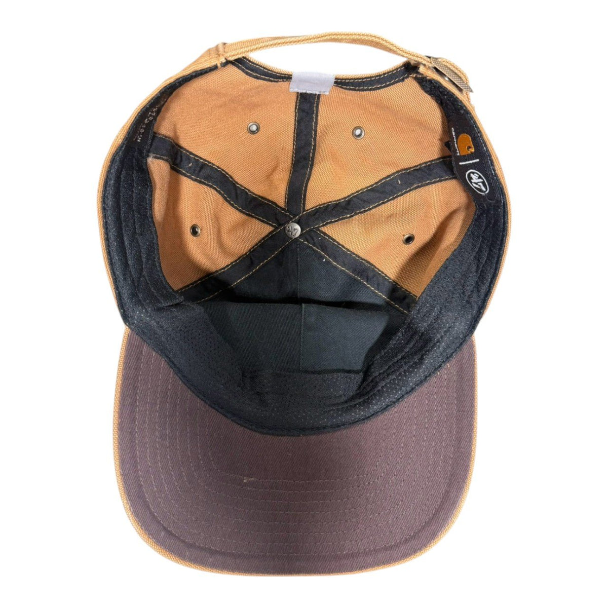 47brand × Carhartt(フォーティーセブンブランド × カーハート) 2025SS New York Yankees CAPTAIN RL Cap ヤンキース キャプテン キャップ ブラウン×ホワイト