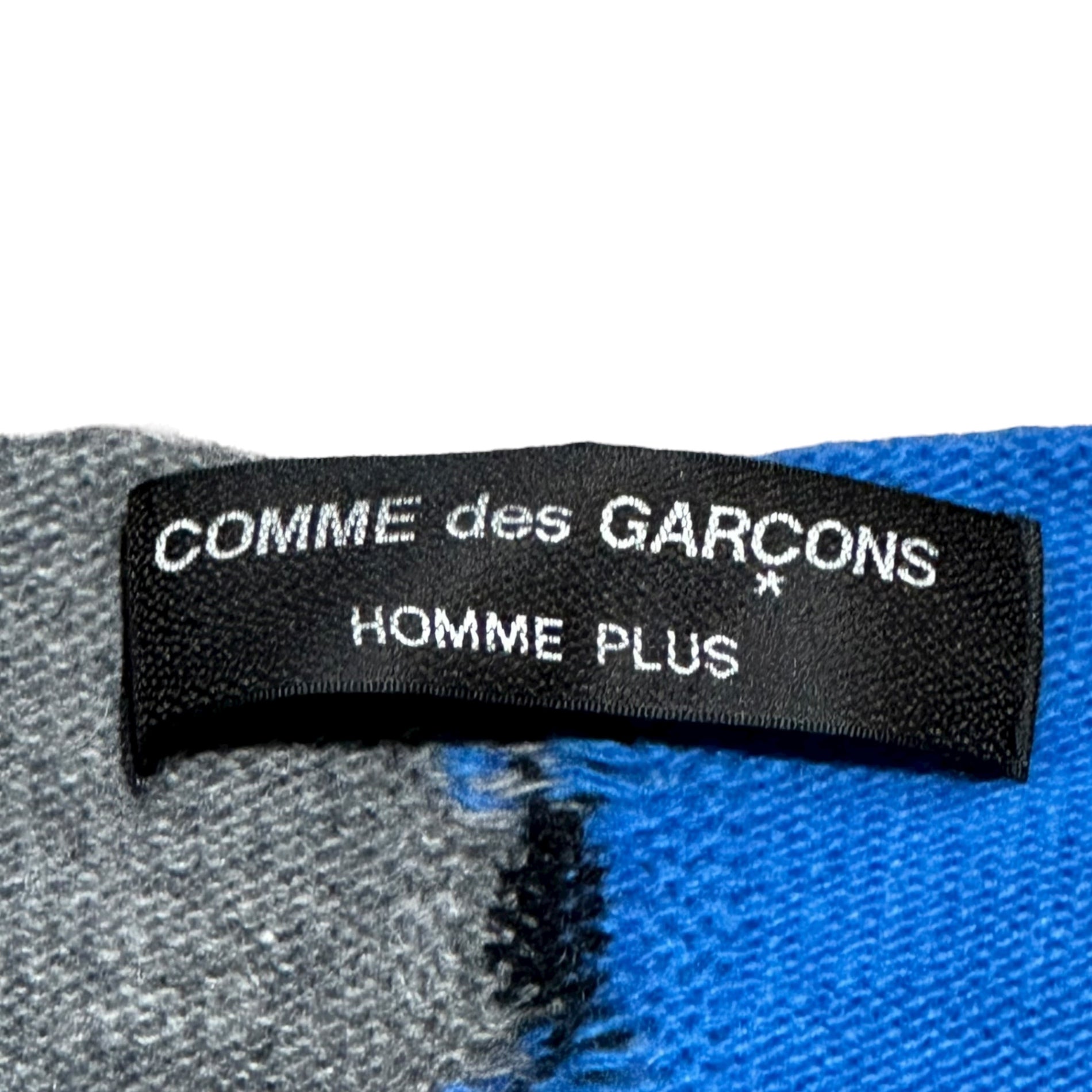 COMME des GARCONS HOMME PLUS(コムデギャルソンオムプリュス) 00AW ”Docking Rock” V-neck Two-Tone Wool Knit ドッキングロック期 Vネック バイカラー ウール ニット PN-040420 表記無(M程度) ブルー×グレー AD2000 00's