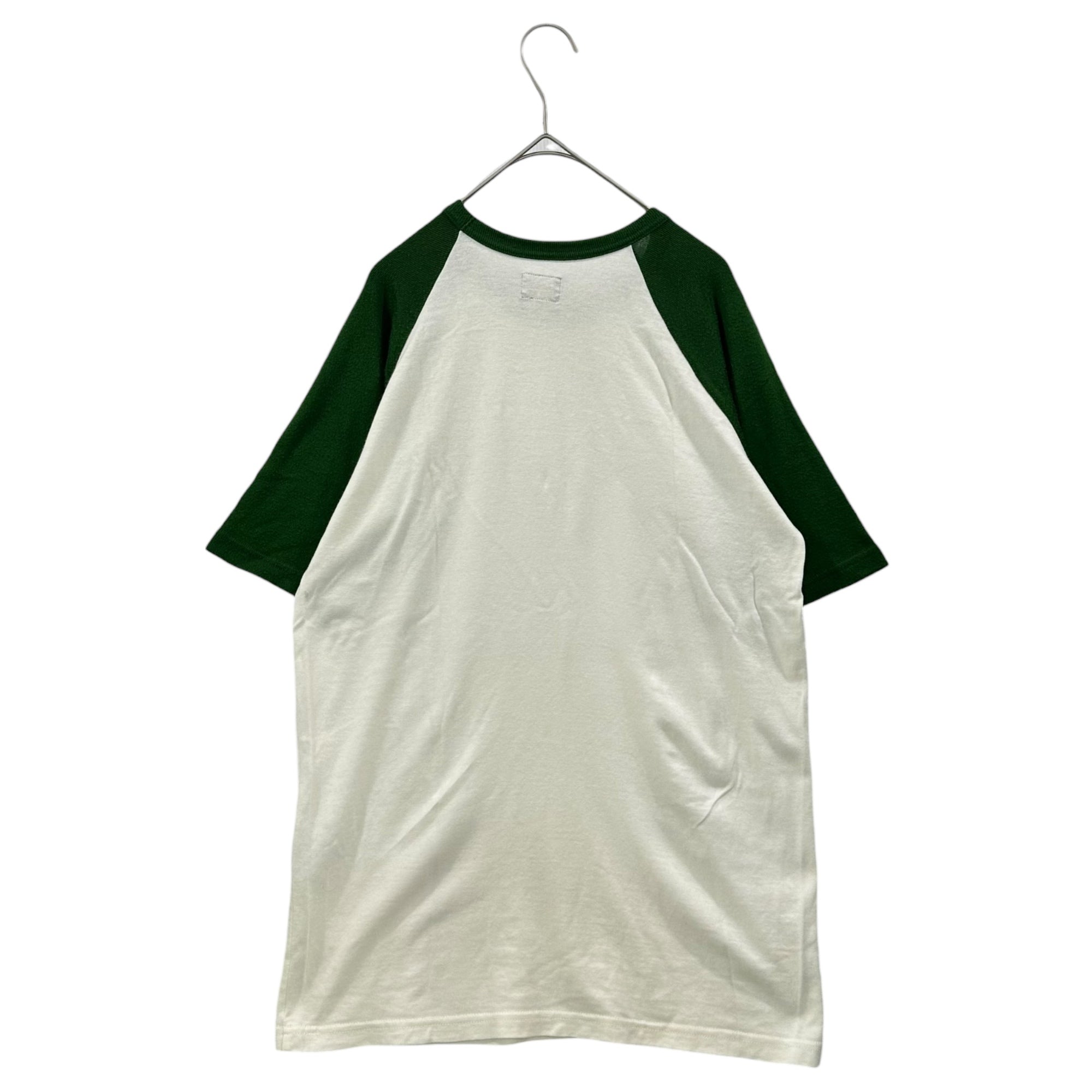TENDERLOIN(テンダーロイン) Raglan Sleeve Crew Neck T-Shirt ラグラン スリーブ クルーネック Tシャツ S アイボリー×グリーン