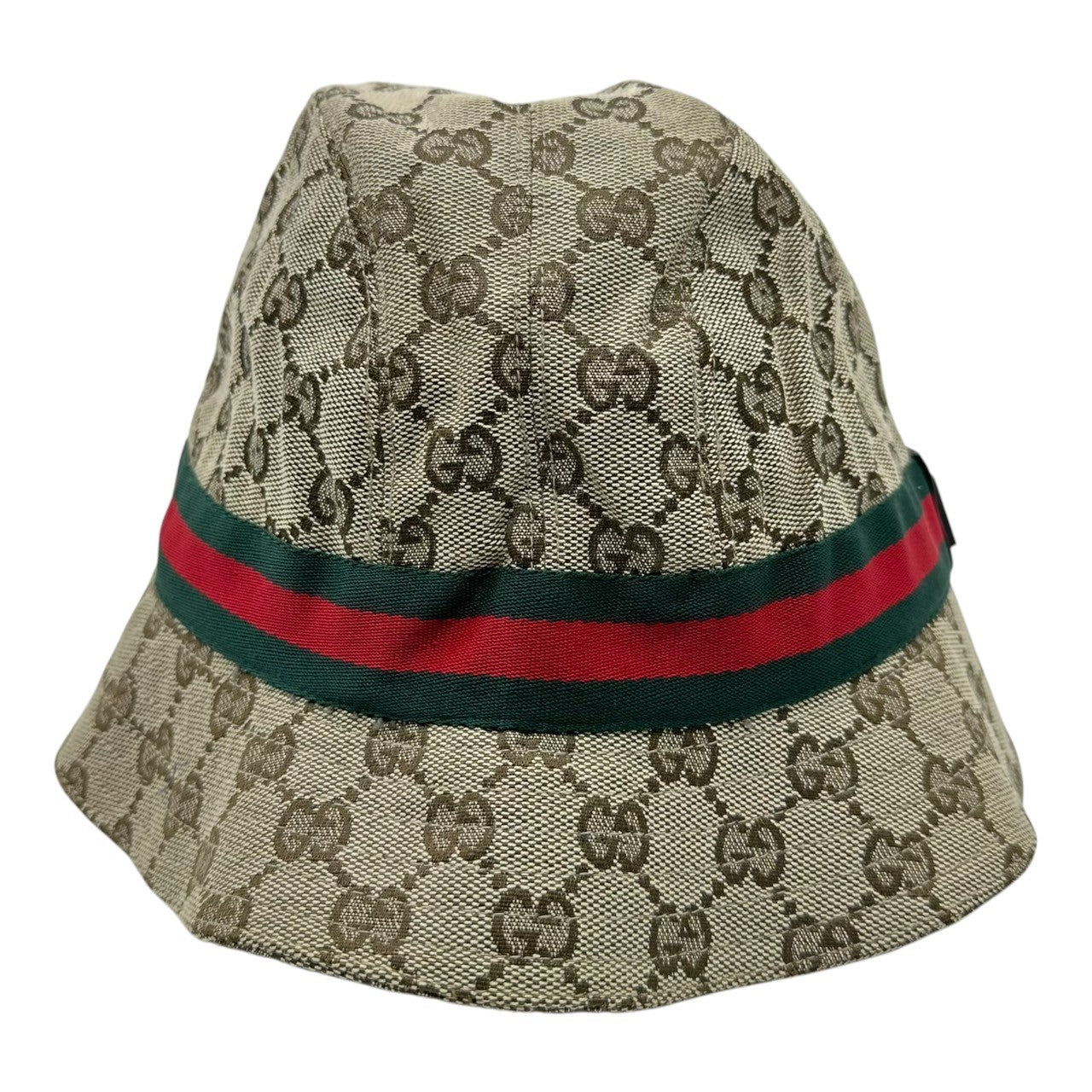 GUCCI(グッチ) 00's Sherry line GG canvas bucket hat シェリーライン GGキャンバス バケット ハット ABB0000263 XL ベージュ×グリーン×レッド