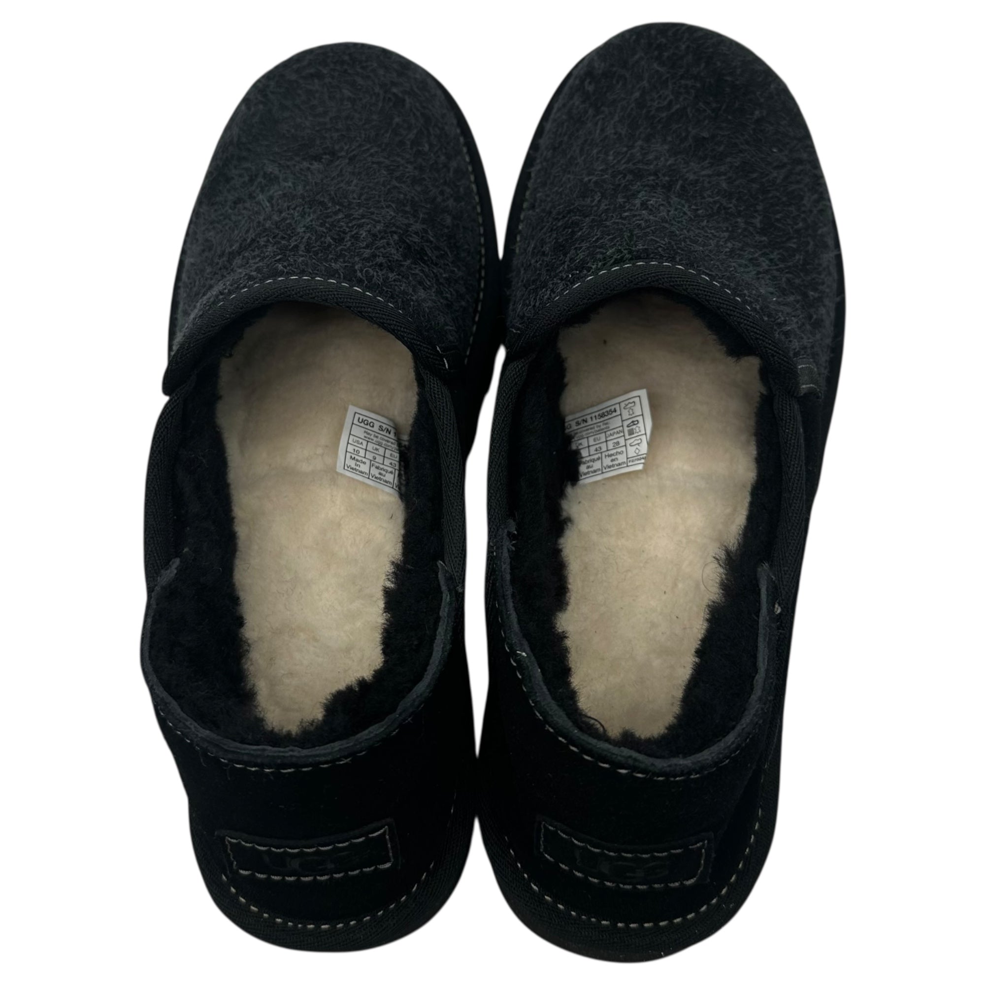 UGG(アグ) M HAYDEN SLIP-ON スウェード ウール ムートン スリッポン 1158354 28cm ブラック シューズ