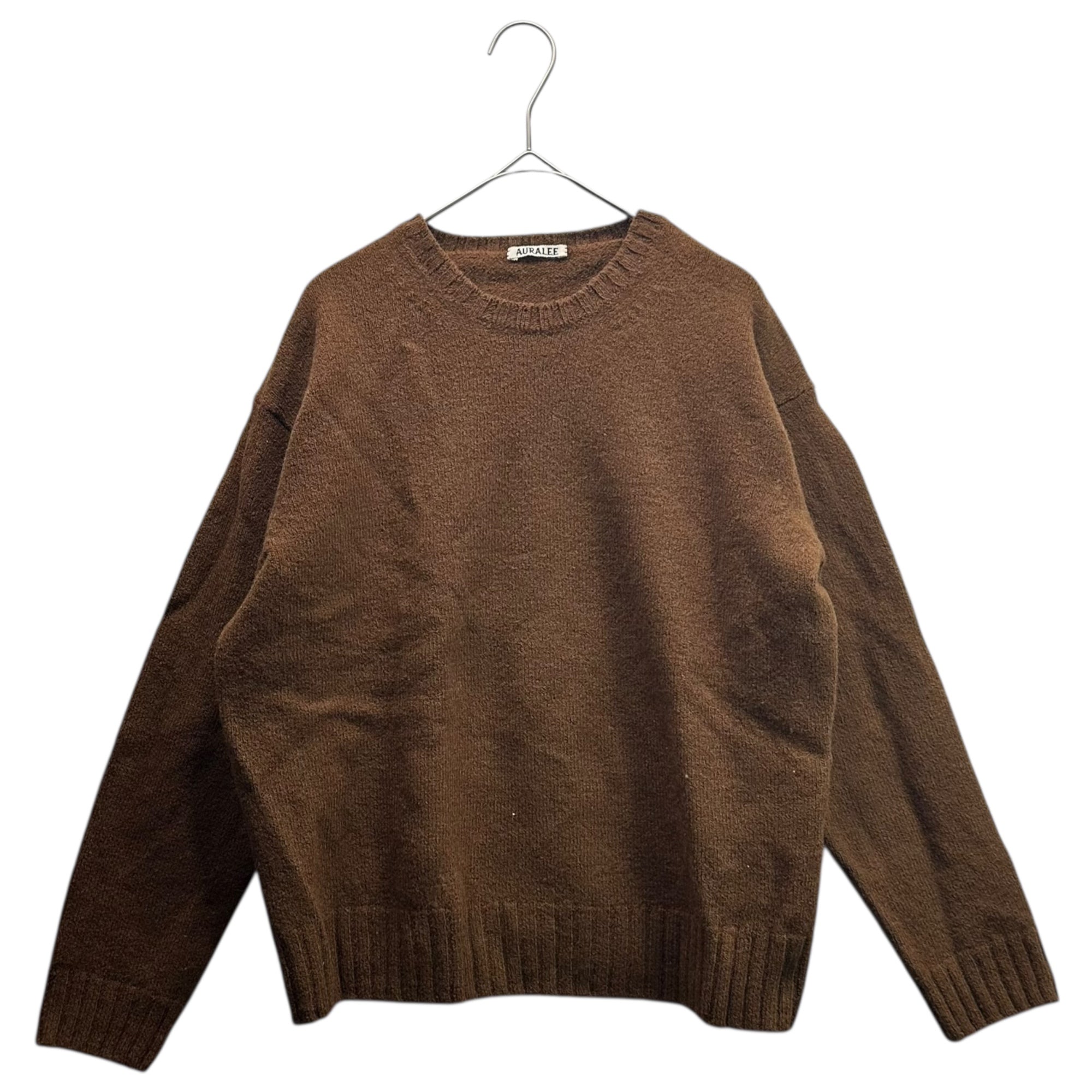 AURALEE(オーラリー) 18AW UNEVEN WOOL CORD P/O アンイーブン ウール コード プルオーバー ニット A8AP03WC 1(レディースM、メンズXXS程度) ブラウン