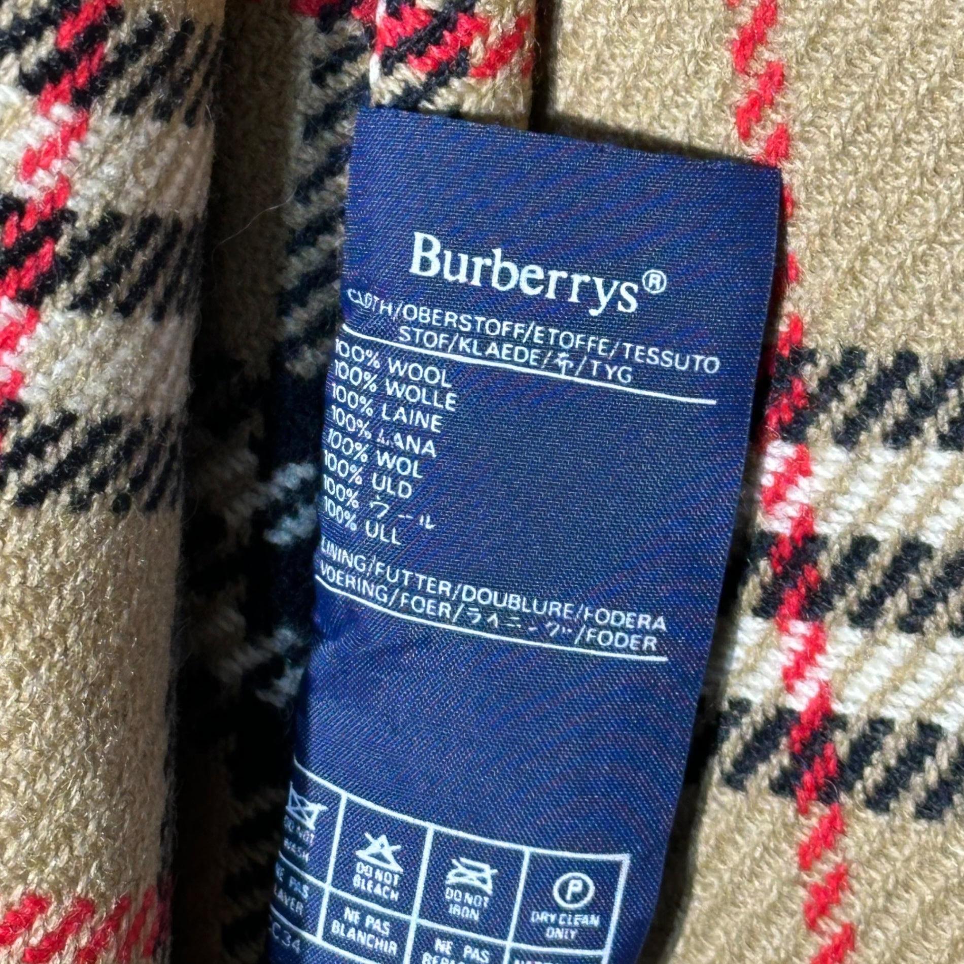 Burberrys(バーバリーズ) 80's~90's Nova Check Lining Stencil Collar Coat ノヴァチェック ライニング ステンカラー コート 表記無(XL程度) ネイビー 80年代～90年代