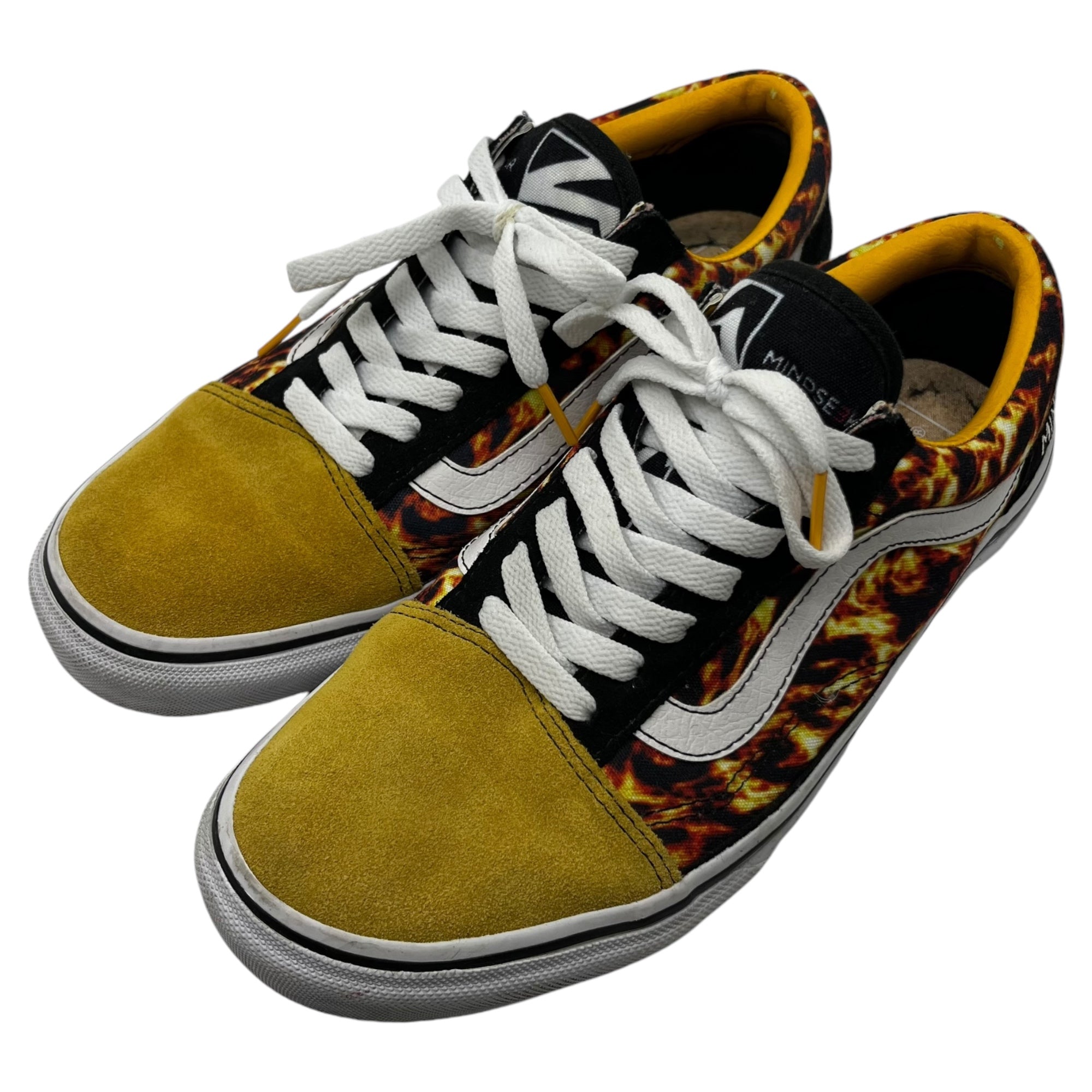 VANS×mindseeker(バンズ×マインドシーカー) OLD SKOOL "MINDSEEKER" FLAME オールド スクール 569533-0002 26cm イエロー×ブラック ローカット スニーカー コラボ