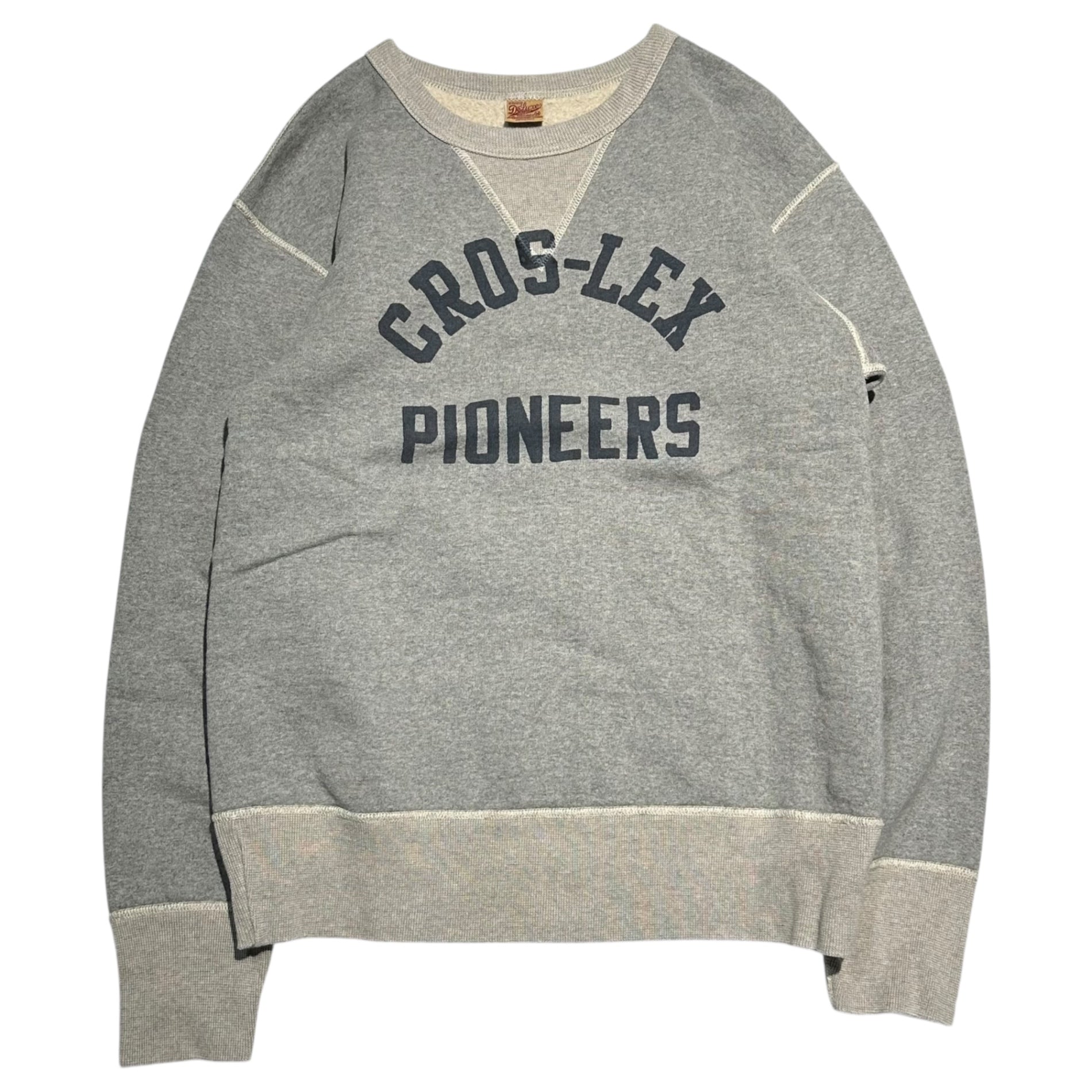 DELUXEWARE(デラックスウエア) CROS-LEX V-Cazette Sweatshirt Vカゼット スウェット S101-42 M グレー