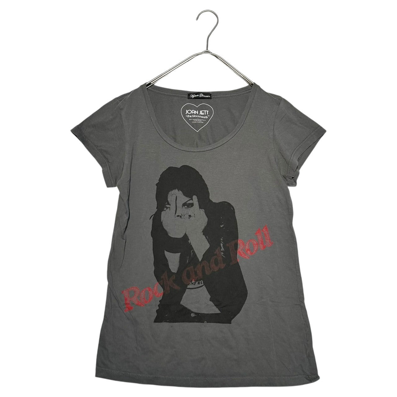 HYSTERIC GLAMOUR(ヒステリックグラマー) Rock and Roll  graphic T-shirt グラフィック Tシャツ 0113CT11 FREE グレー