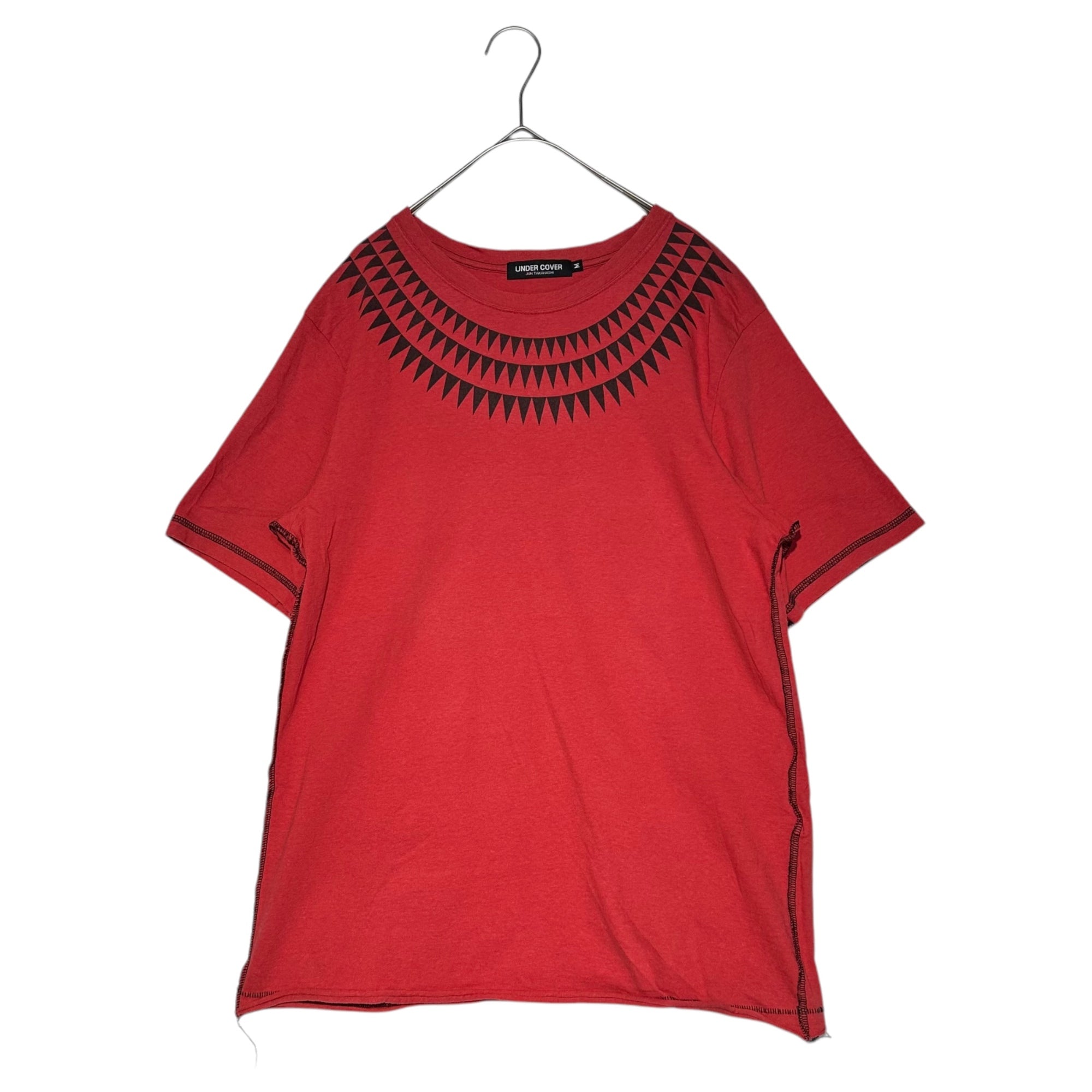 UNDERCOVER(アンダーカバー) Reprint SCAB GIZ pattern neck print T-shirt 復刻 SCAB GIZ柄 ネック プリント Tシャツ M レッド×ブラック