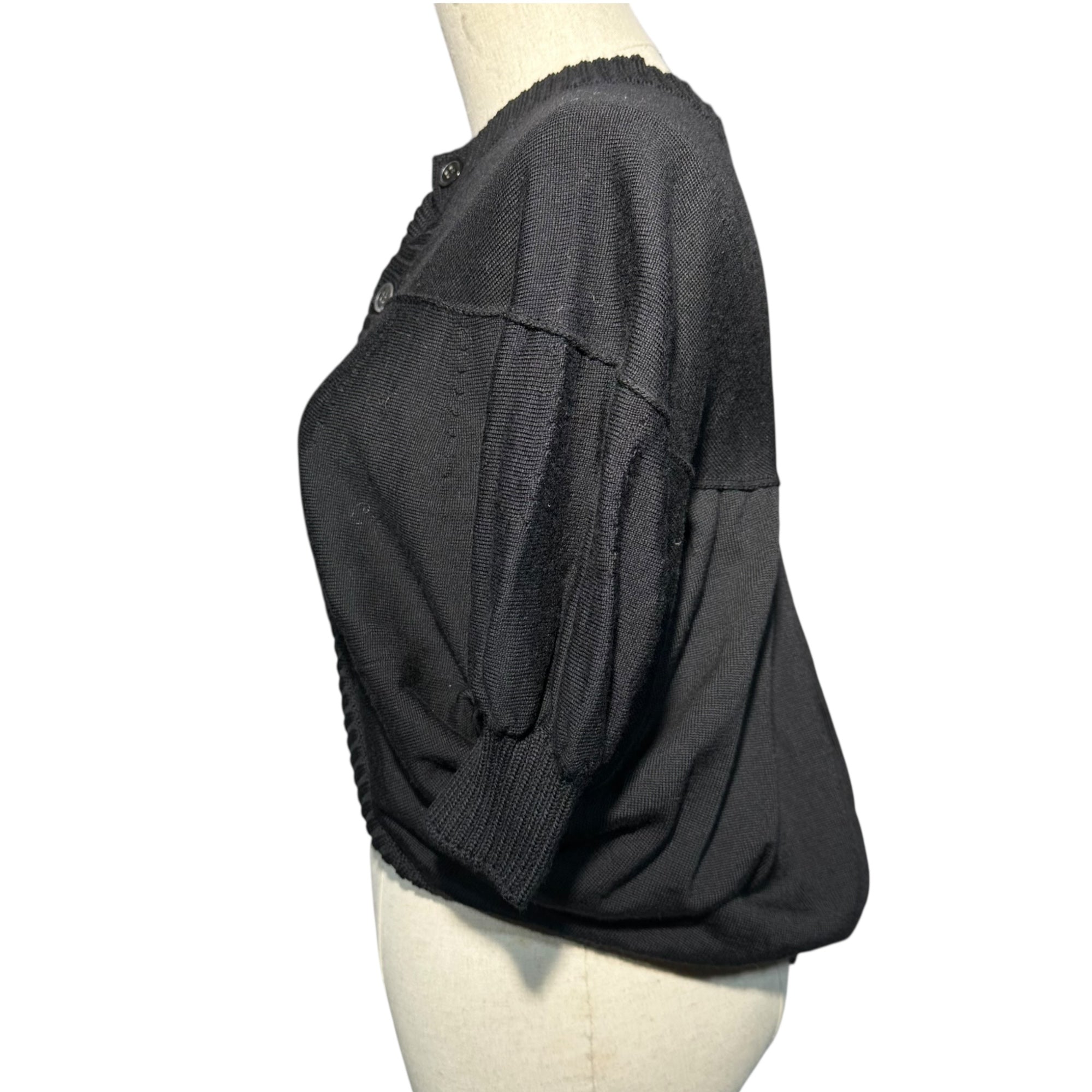 tricot COMME des GARCONS(トリココムデギャルソン) 12AW S/S Balloon Cardigan ショートスリーブ バルーン カーディガン TJ-N007 FREE ブラック AD2012