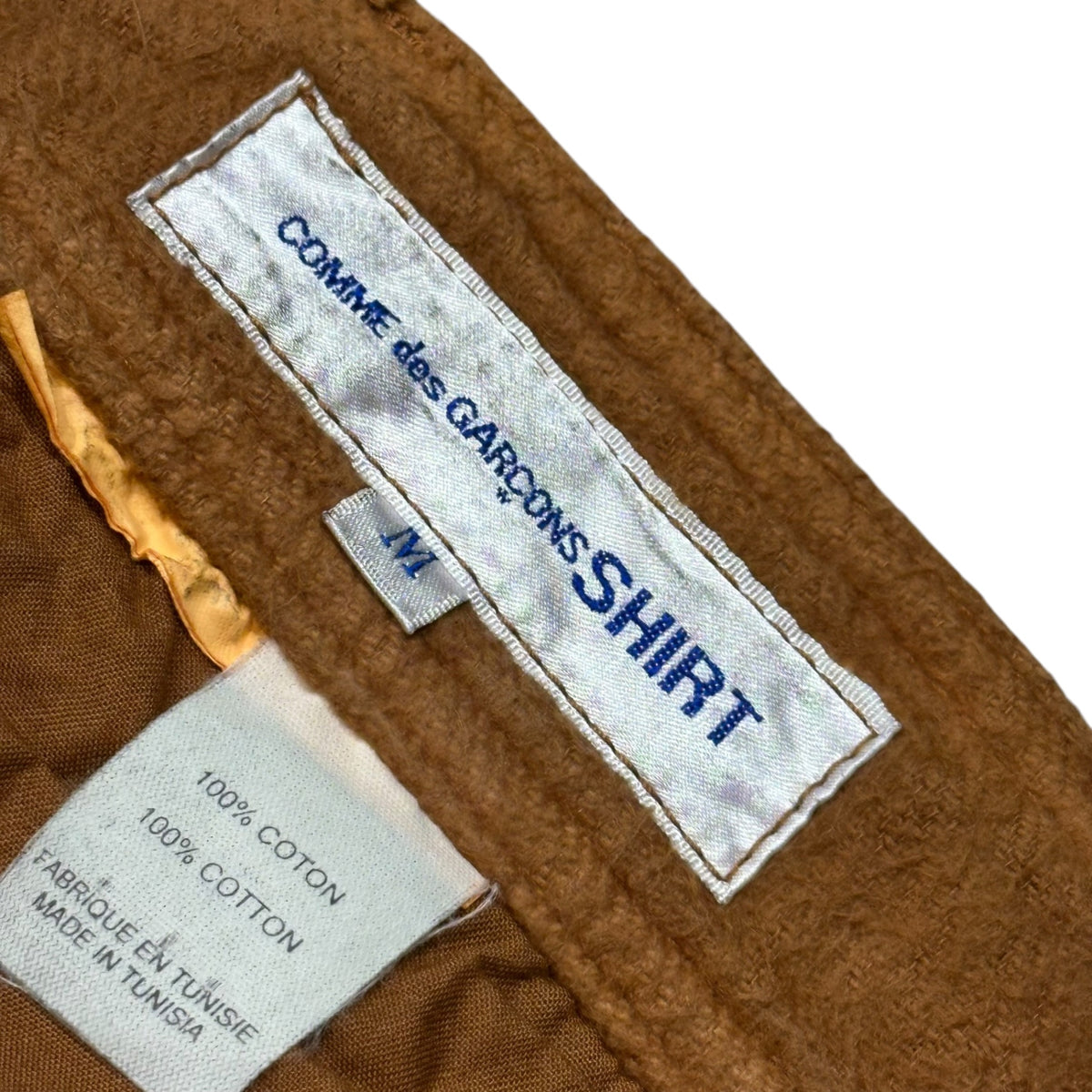 COMME des GARCONS SHIRT(コムデギャルソンシャツ) 1990's Cotton Flannel Wide-Leg Pants コットン ネル ワイドパンツ M オレンジブラウン 90年代