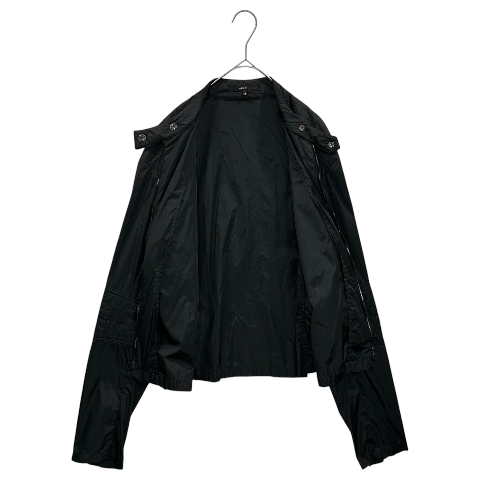 GUCCI(グッチ) 1999SS By Tom Ford Nylon Single Rider Jacket トムフォード期 ナイロン シングル ライダース ジャケット 314-0444-2979 48 ブラック 90年代 アーカイブ