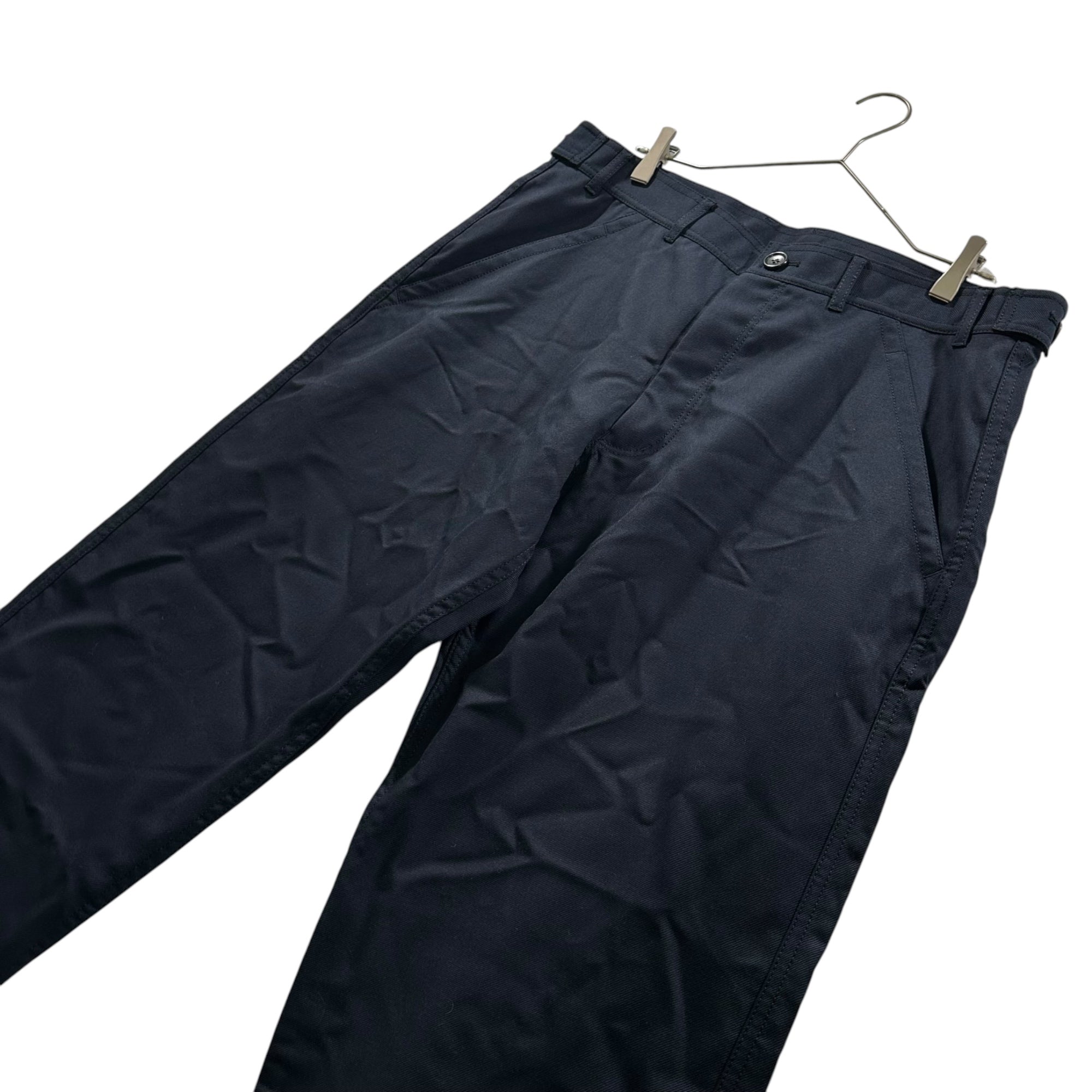 COMME des GARCONS SHIRT(コムデギャルソンシャツ) Wool Wide-Leg Trousers ウール ワイド トラウザー パンツ S18161 M ネイビー フランス製