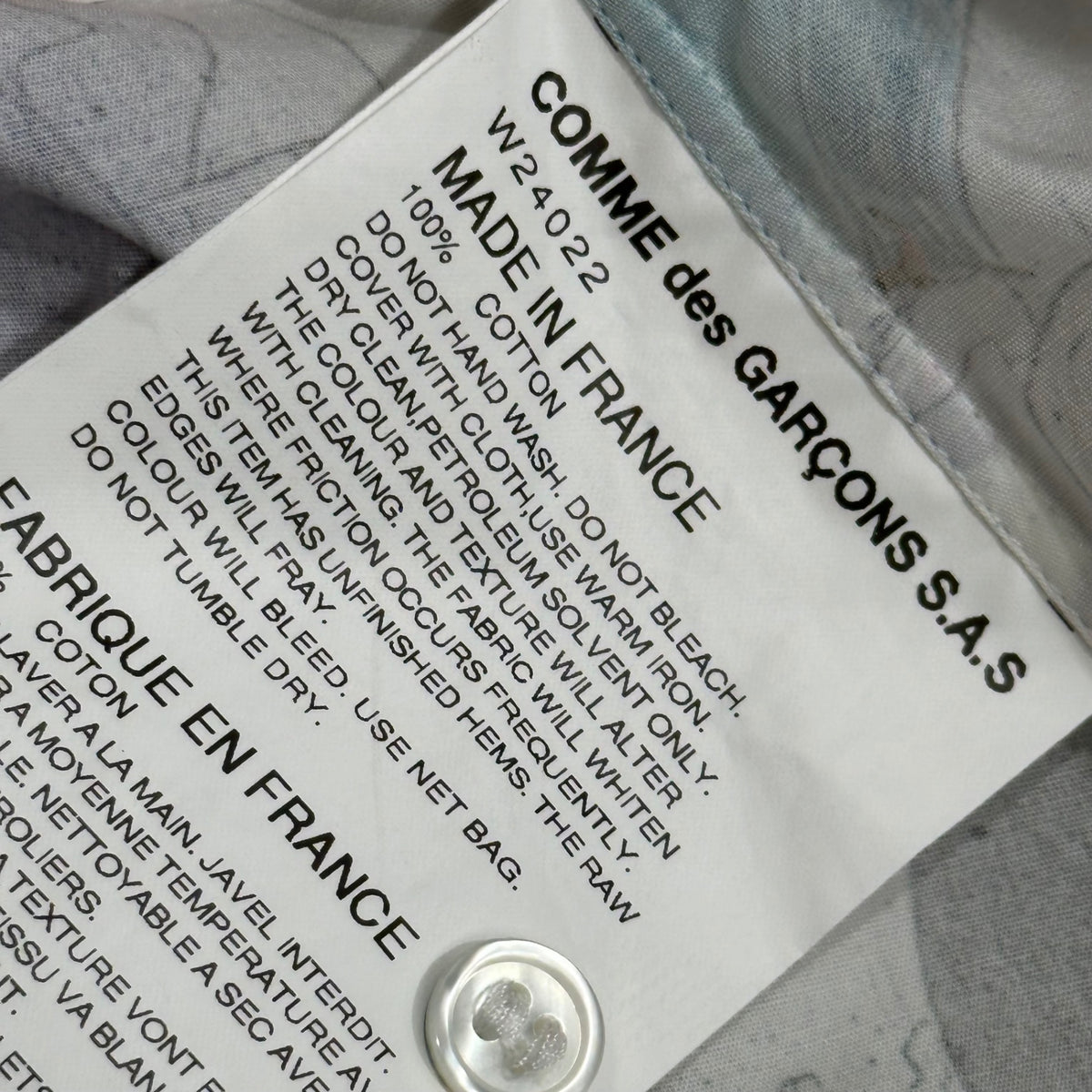 COMME des GARCONS SHIRT(コムデギャルソンシャツ) 2016AW ”Masaho Anotani” Docking Striped L/S Shirt 安野谷昌穂 ドッキング ストライプ 長袖 シャツ W24022 XS ブルー×マルチカラー
