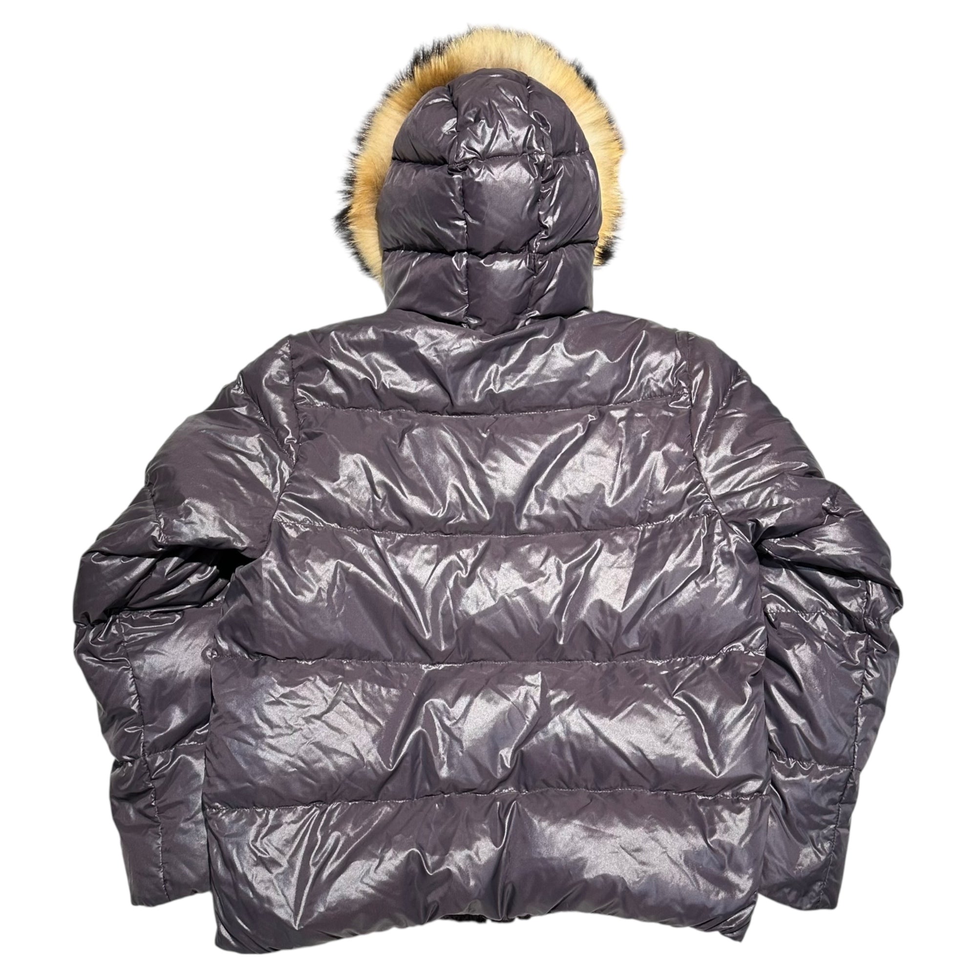 DUVETICA(デュベティカ) Fur-trimmed Hooded Down Jacket ファー装飾 フーデッド ダウン ジャケット 48(M程度) パープル 海外購入品