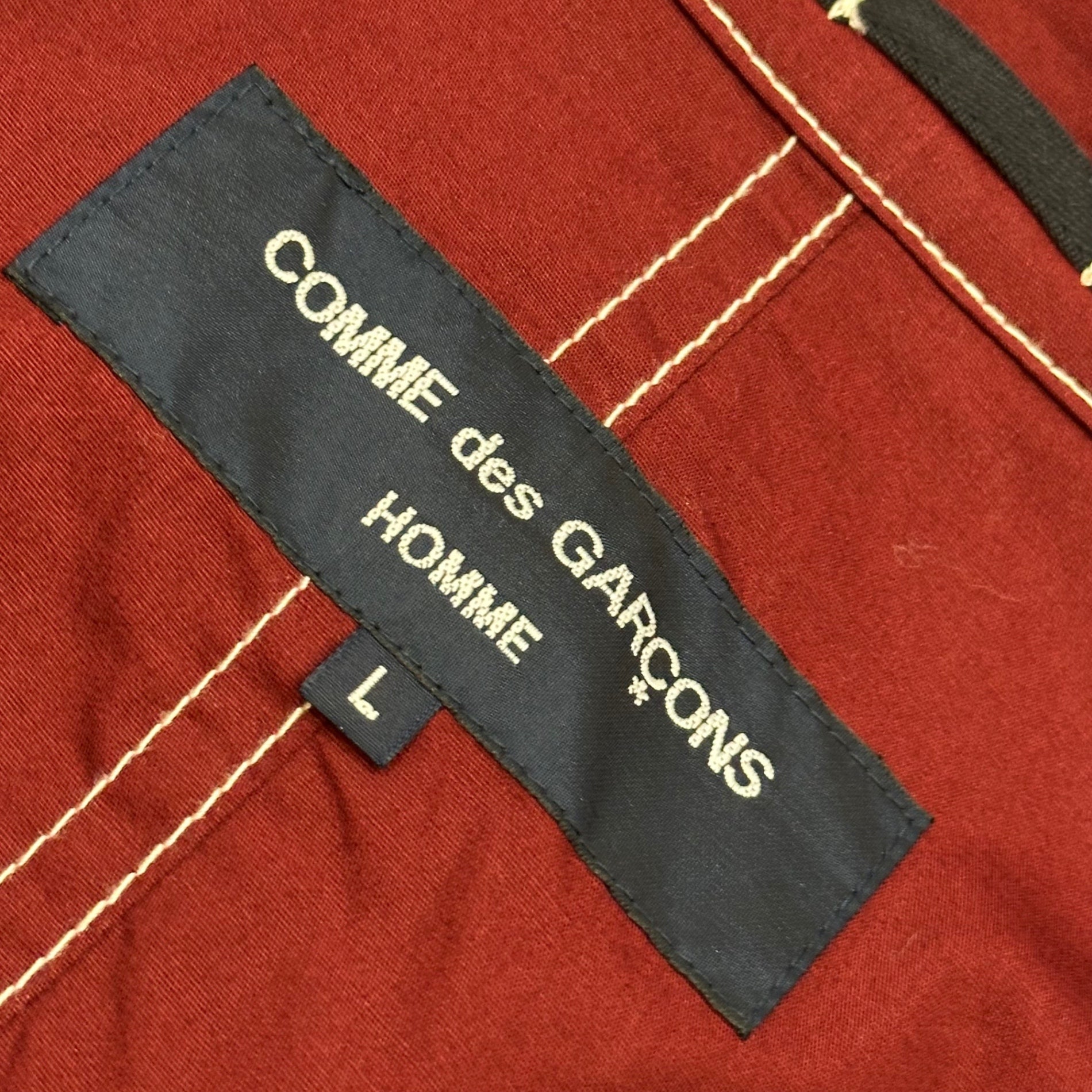 COMME des GARCONS HOMME(コムデギャルソンオム) 2011SS Cotton Reversible Stitched Coverall コットン リバーシブル ステッチ カバーオール HG-J049 L レッド AD2010