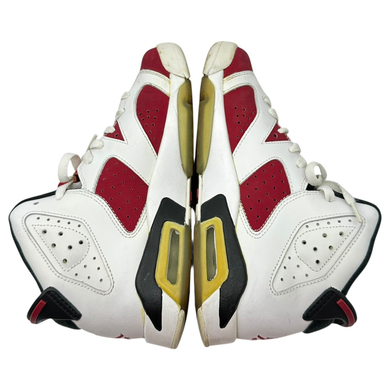 NIKE(ナイキ) AIR JORDAN 6 RETRO CARMINE 2014 (GS) エアジョーダン 6 レトロ ハイカット スニーカー 384665-160 24cm ホワイト×レッド