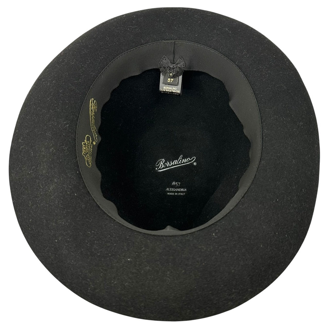 Borsalino(ボルサリーノ) Wool Medium Fold Over Hat 中折れ ハット ブラック ウール 帽子