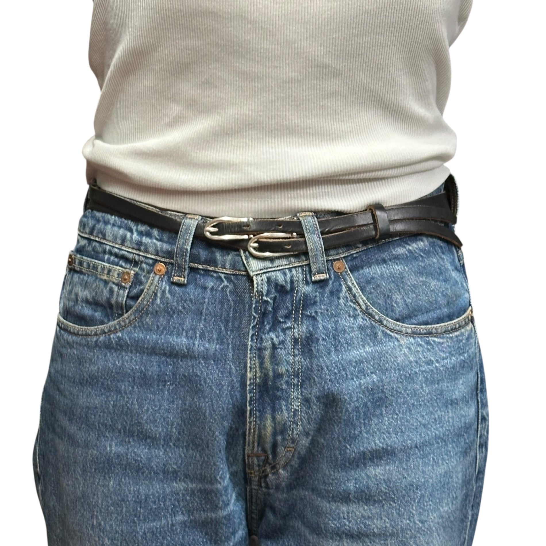 OUR LEGACY(アワーレガシー) TWIN TONGUE BELT ツイン タン ベルト 80 ブラック