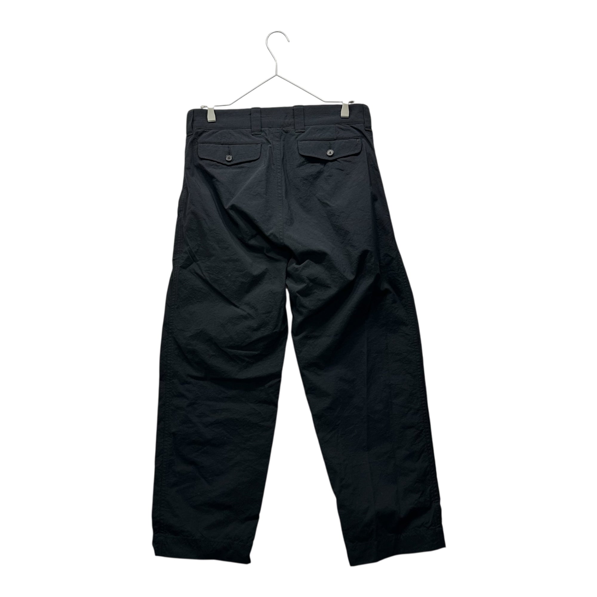 COMME des GARCONS HOMME(コムデギャルソンオム) 22SS 2-Tuck Nylon Oxford Pants ツータック ナイロン オックス パンツ HI-P007 XS ブラック AD2021