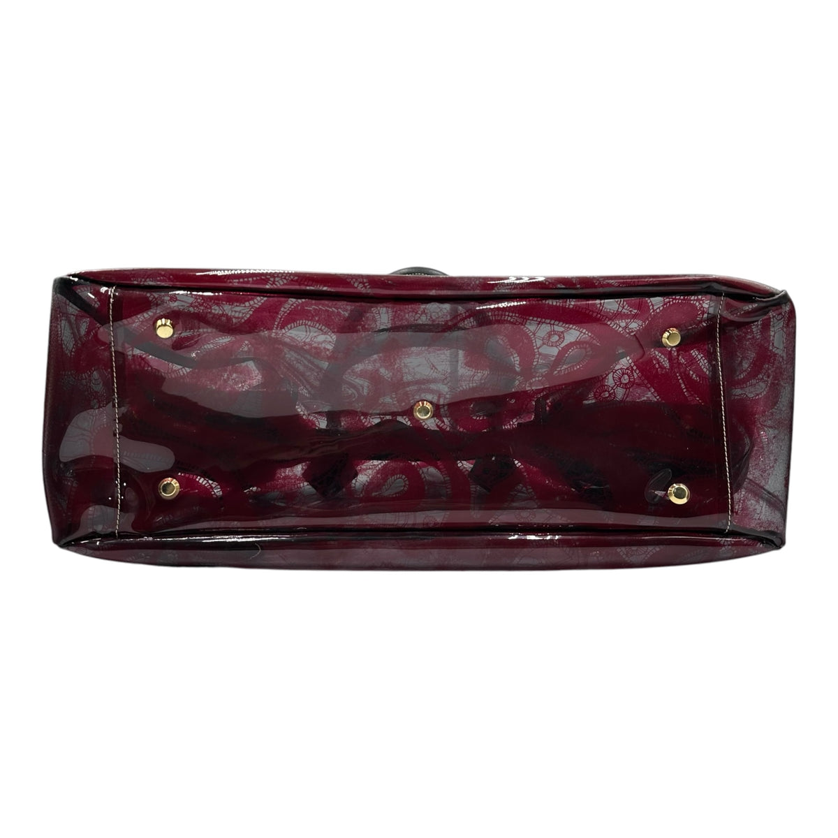 Vivienne Westwood(ヴィヴィアンウエストウッド) Yasmine Bag -  Clear Graphics ヤスミン ハンド バッグ クリア グラフィック レッド×ブラック オーブ ロゴ