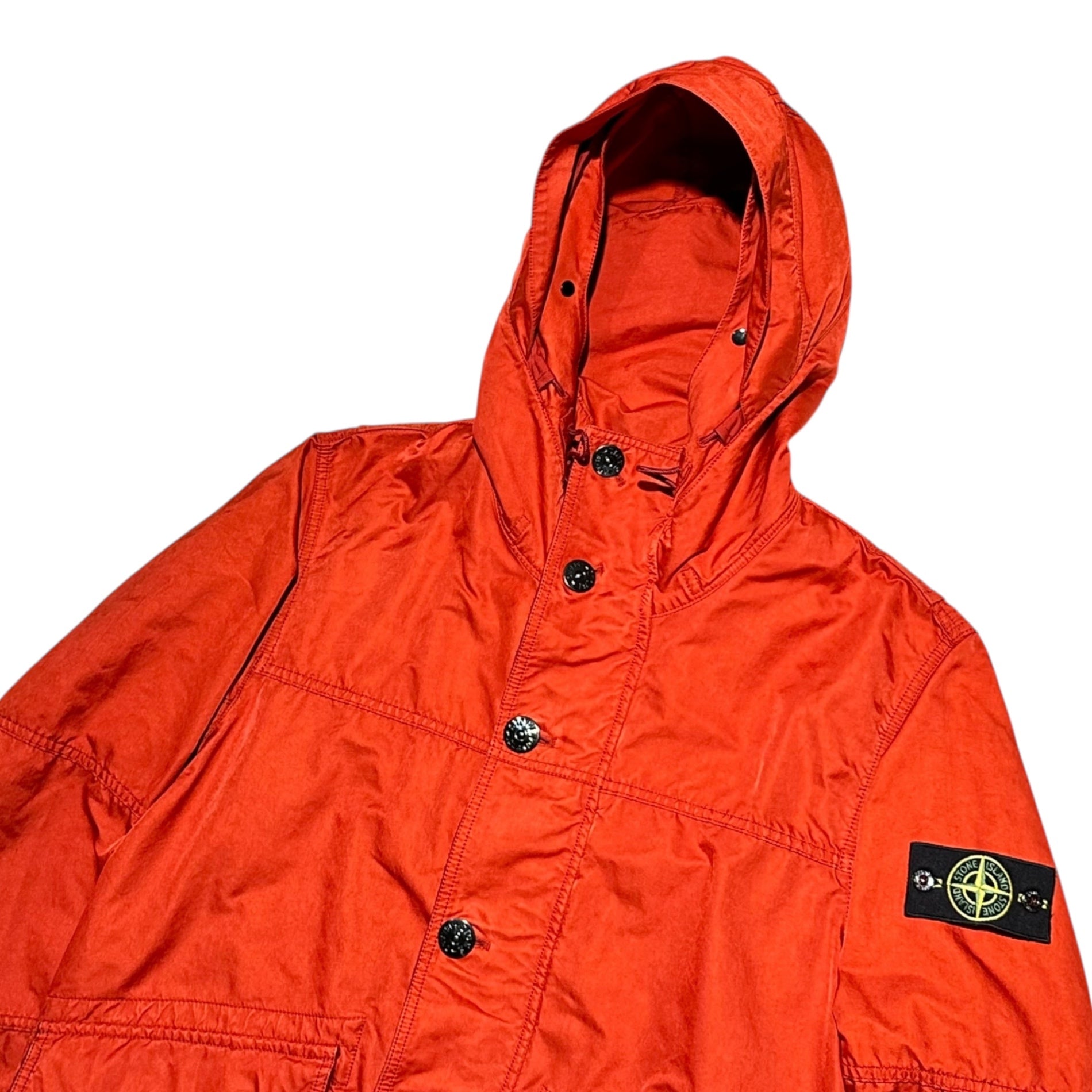 STONE ISLAND(ストーンアイランド) 14AW David TC Double Lined Felt Hood Mid Parka デイビッド TC ダブルライニング フェルトフード ミッドパーカー 611543949 L オレンジ 名作