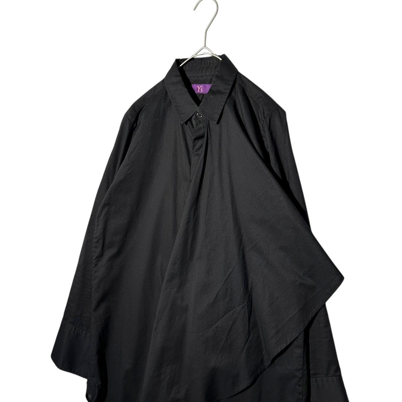 Y's PINK(ワイズ ピンク) 11SS Bow tie design regular collar cotton long sleeves shirt ボウタイデザイン レギュラーカラー コットン 長袖 シャツ YG-B22-001 2(M程度) ブラック