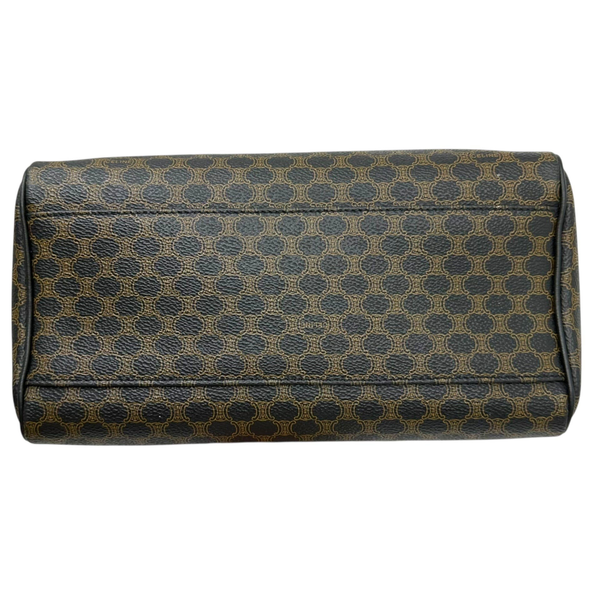 CELINE(セリーヌ) Macadam Pattern Mini Boston Bag マカダム柄 ミニ ボストン バッグ MC99/1 ブラック×ブラウン OLD オールド ハンド