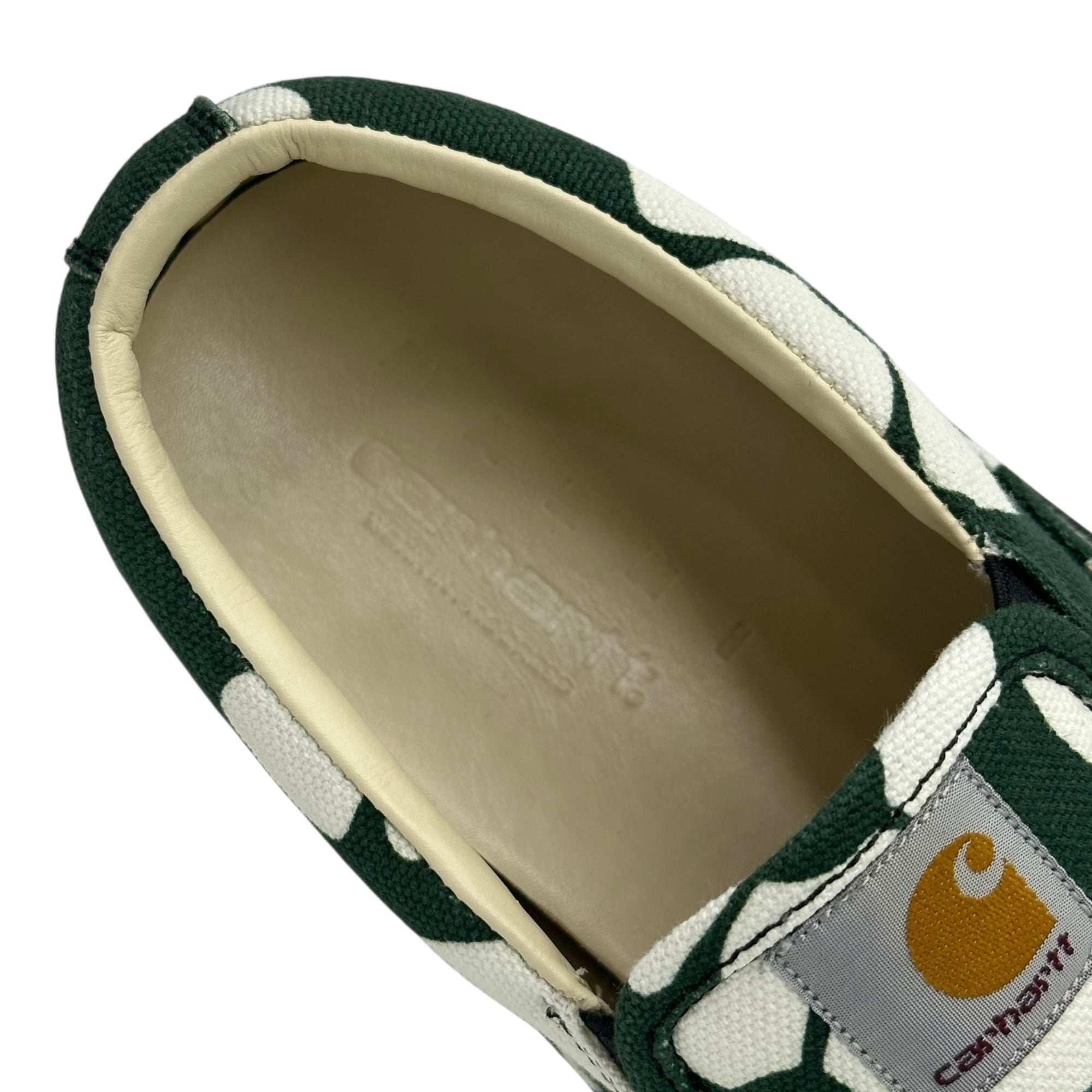 MARNI×carhartt WIP(マルニ×カーハート) SLIP-ON SNEAKERS スリッポン 厚底 スニーカー SNZU013103 42(約27cm程度) グリーン×ホワイト コラボ