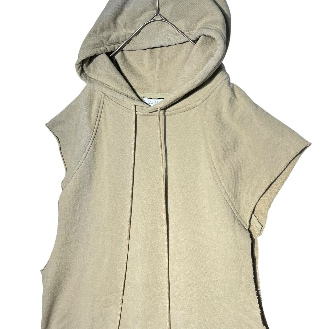 UNUSED(アンユーズド) Sleeveless sweat hoodie スリーブレススウェットフーディー US1241 3(L程度) ベージュ  ノースリーブ パーカー