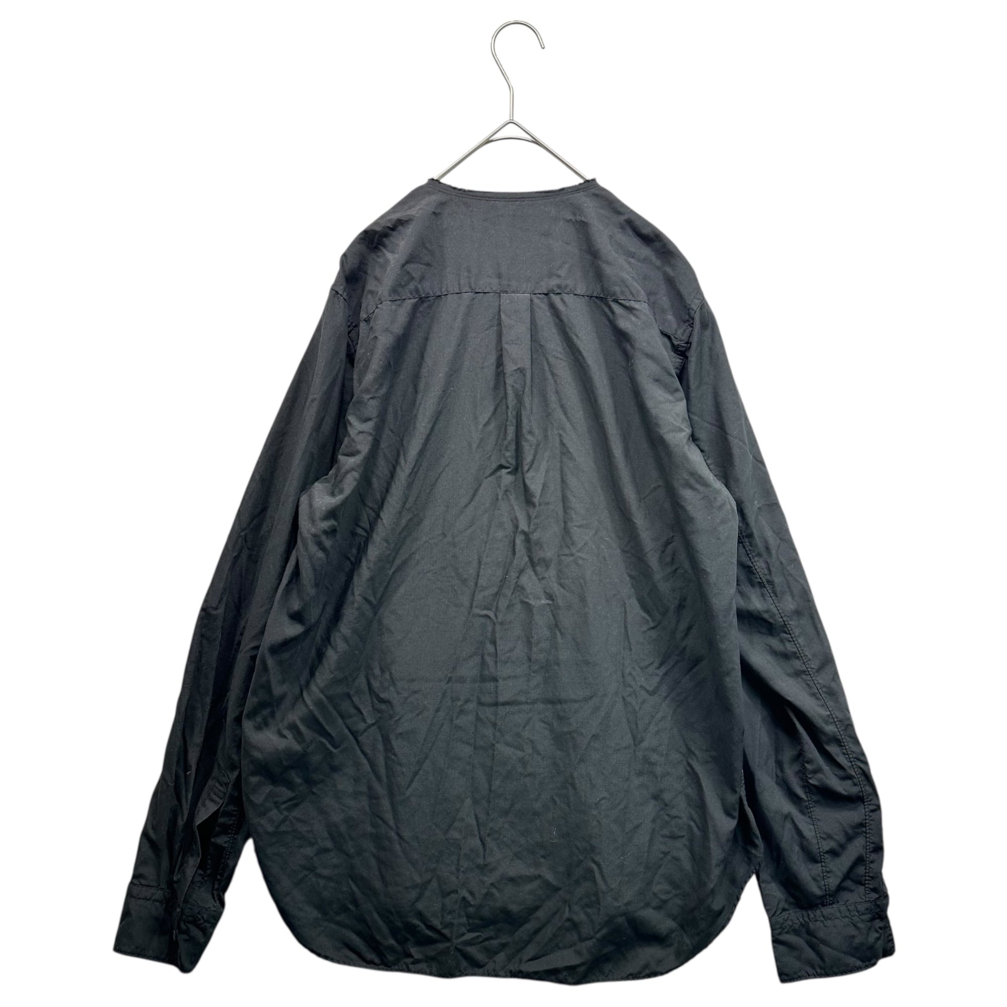 BLACK COMME des GARCONS(ブラックコムデギャルソン) 22AW L/S T-Shirt with Shirt Sleeve Docking シャツスリーブ ドッキング 長袖 カットソー 1J-B014 M グレー×ブラック AD2022 男女着用可能