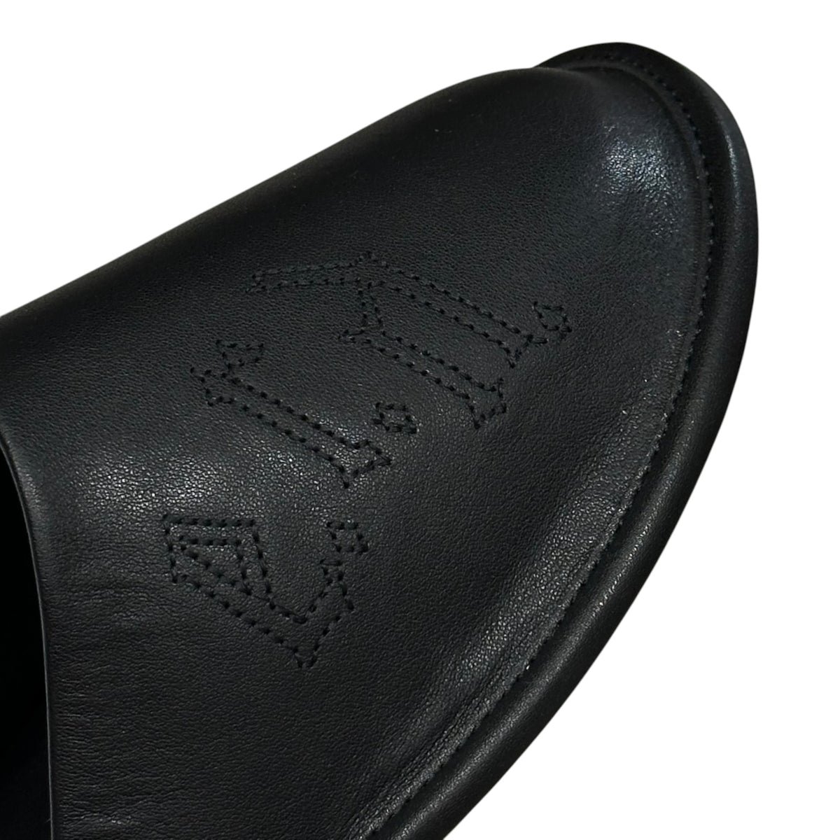 ENFANTS RICHES DÉPRIMÉS(アンファンリッシュデプリメ) Insole Stitching Lether Hotel Slipper インソール ステッチ ワーク レザー ホテル スリッパ サンダル 40 ブラック 稀少アイテム
