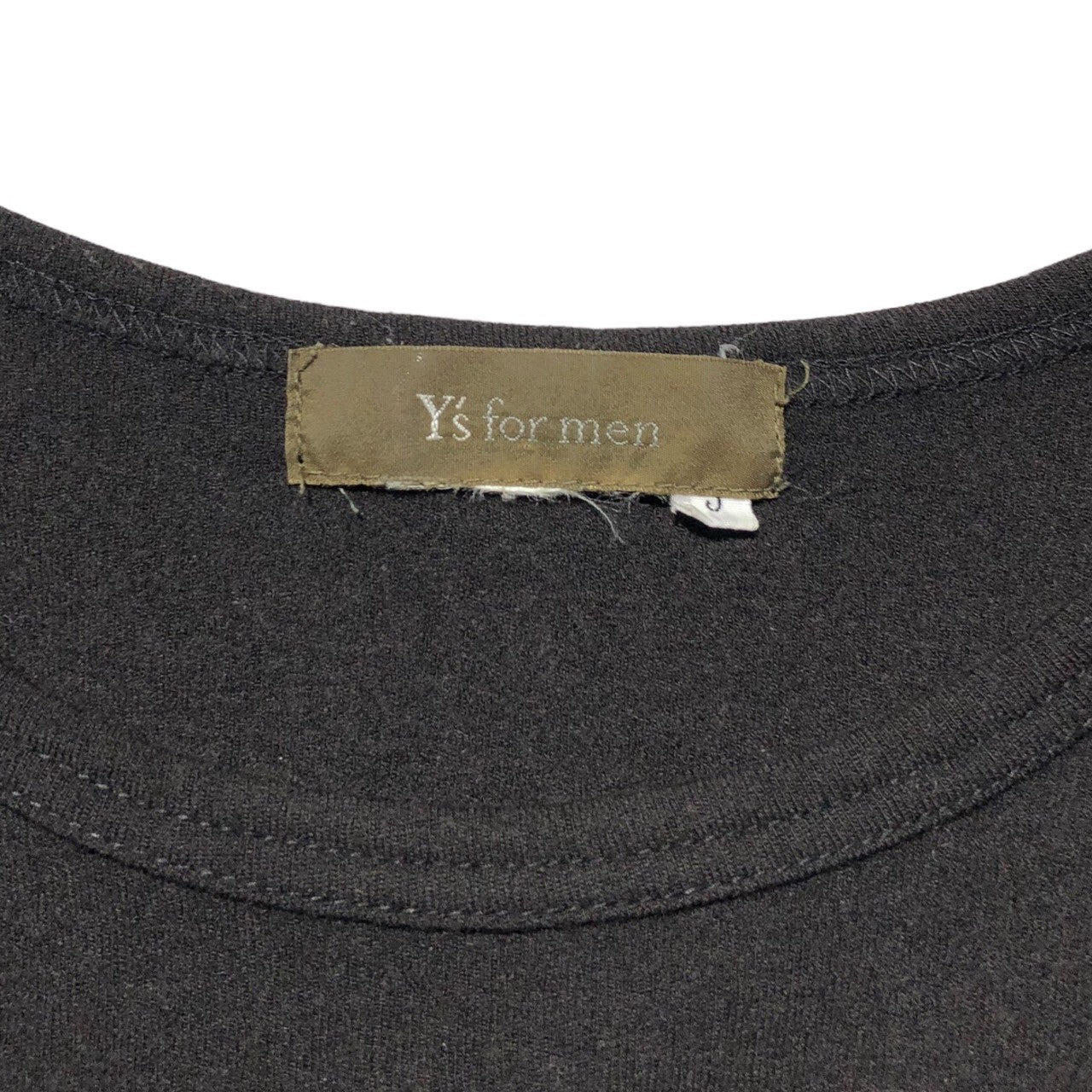 Y's for men(ワイズフォーメン) 90’s ~ wool cut and sew ウール カットソー 3(M程度) ブラック 長袖 ニット Tシャツ