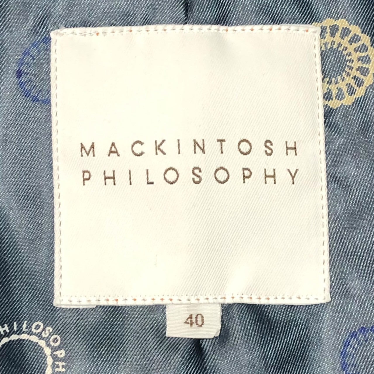 MACKINTOSH PHILOSOPHY(マッキントッシュ フィロソフィー) ライナー付き ステンカラー コート 4CN60-001-29 40(L程度) ネイビー