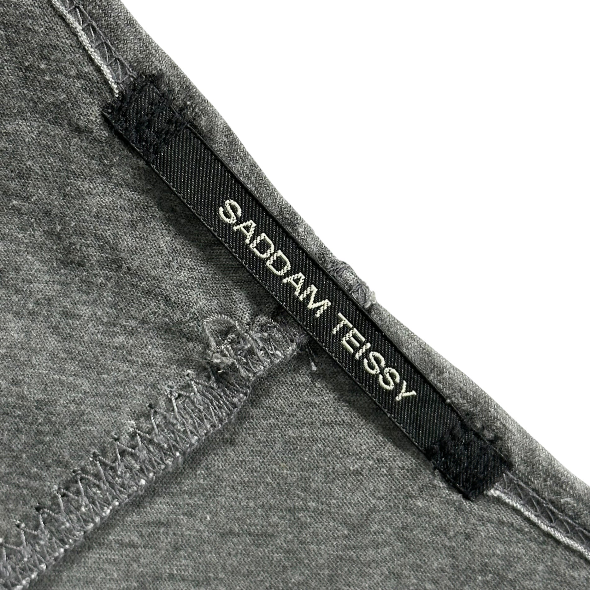 SADDAM TEISSY(サダムテイシー) High Twist Cotton Cold Dye Cut Off Half Sleeve T-Shirt ハイツイスト コットン コールド ダイ カットオフ Tシャツ ST101-0068S 3(L程度) グレー
